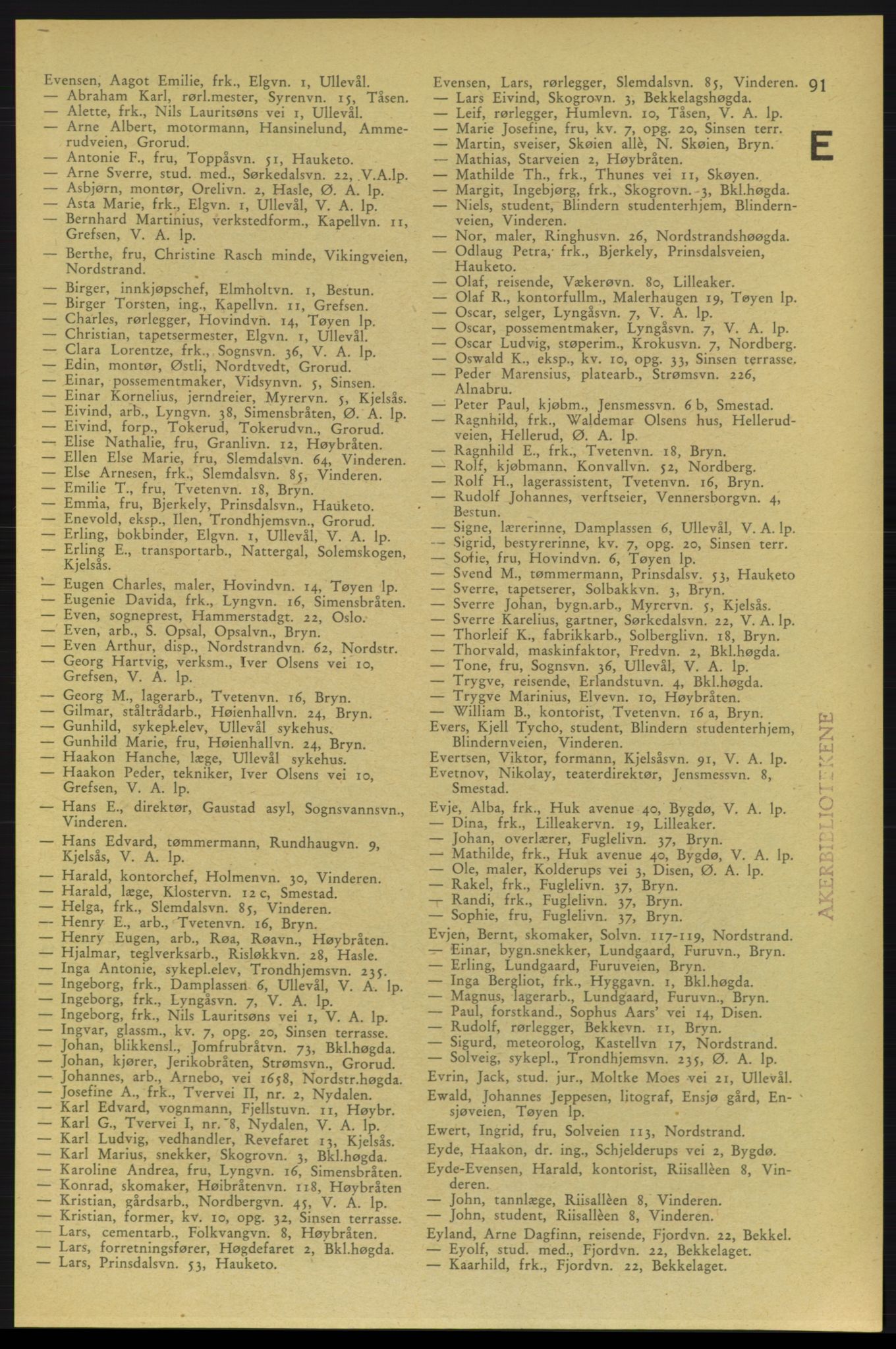 Aker adressebok/adressekalender, PUBL/001/A/006: Aker adressebok, 1937-1938, p. 91