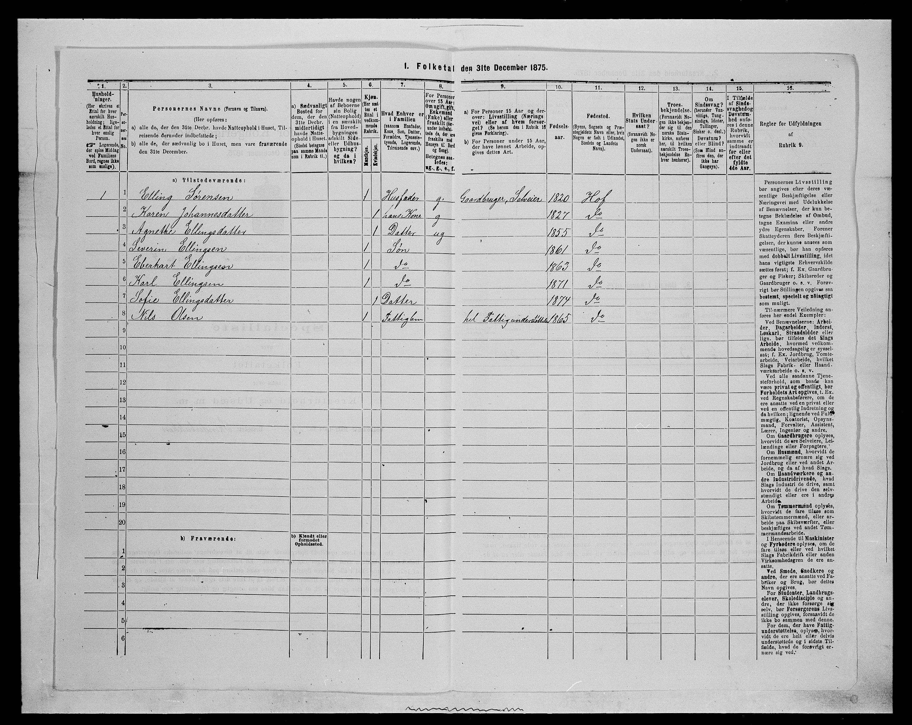 SAH, 1875 census for 0424P Hof, 1875, p. 490