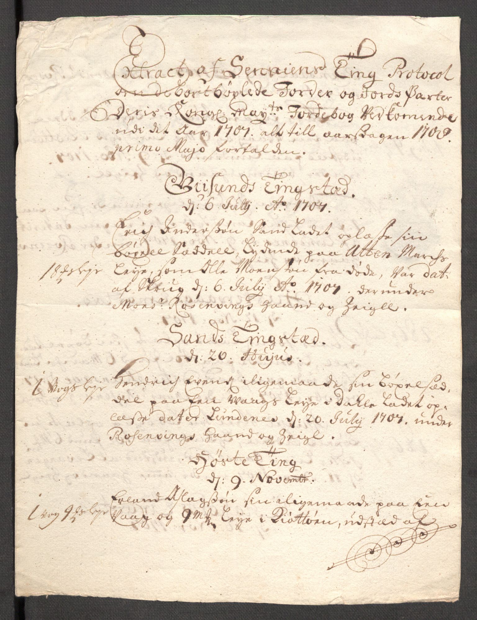 Rentekammeret inntil 1814, Reviderte regnskaper, Fogderegnskap, AV/RA-EA-4092/R68/L4756: Fogderegnskap Senja og Troms, 1705-1707, p. 391