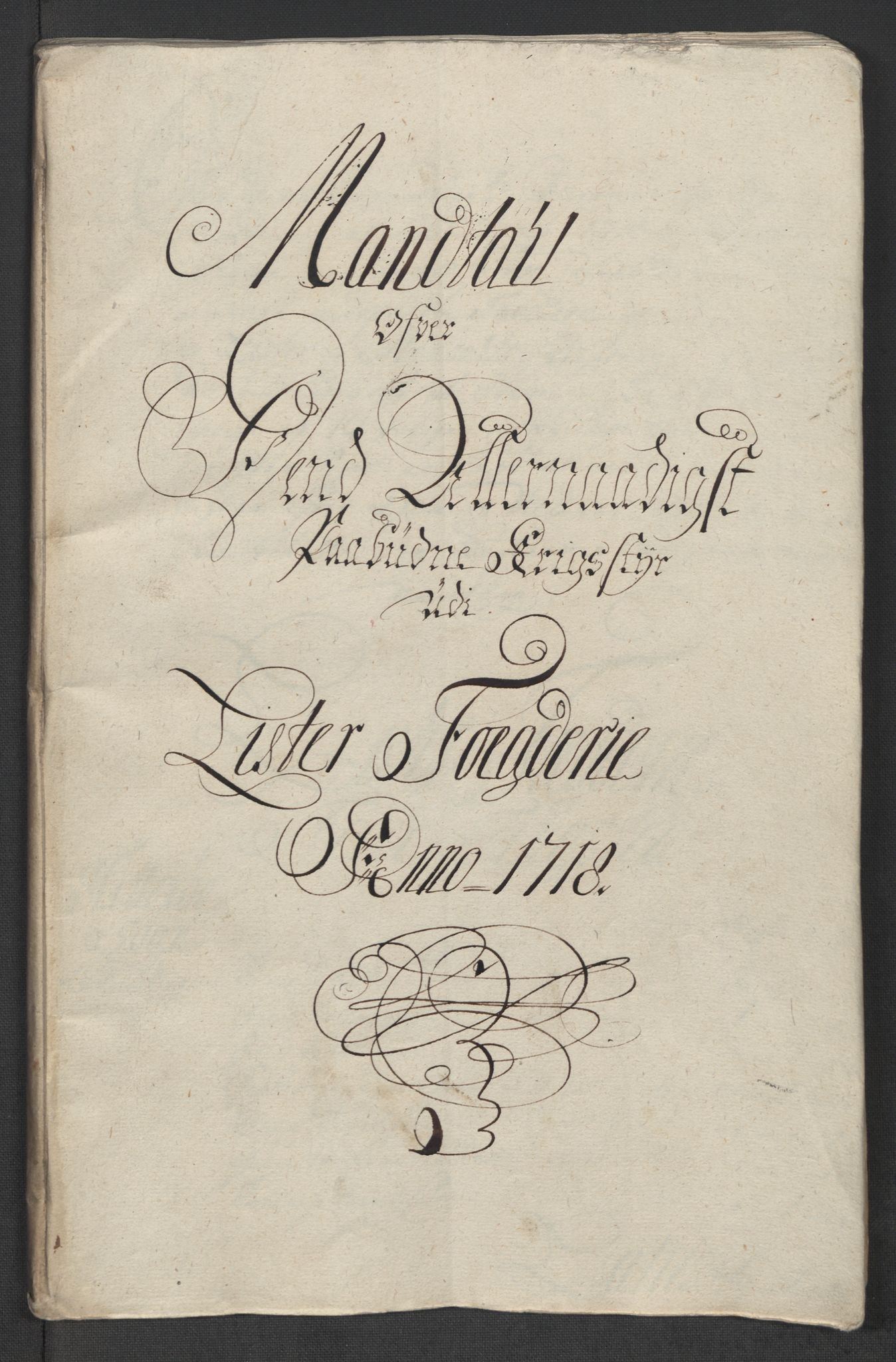 Rentekammeret inntil 1814, Reviderte regnskaper, Fogderegnskap, RA/EA-4092/R43/L2563: Fogderegnskap Lista og Mandal, 1718, p. 90