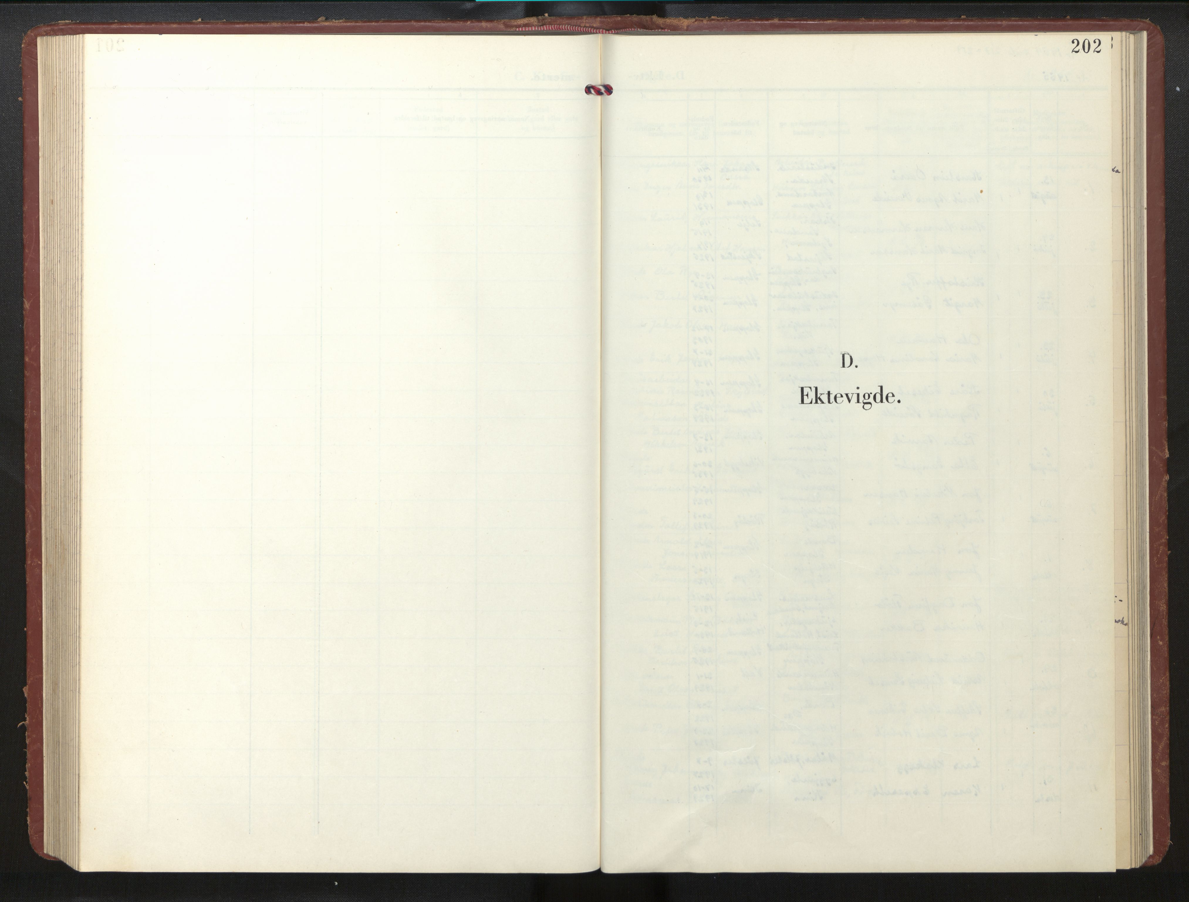 Gloppen sokneprestembete, SAB/A-80101/H/Hab/Habb/L0006: Parish register (copy) no. B 6, 1954-1976, p. 201b-202a