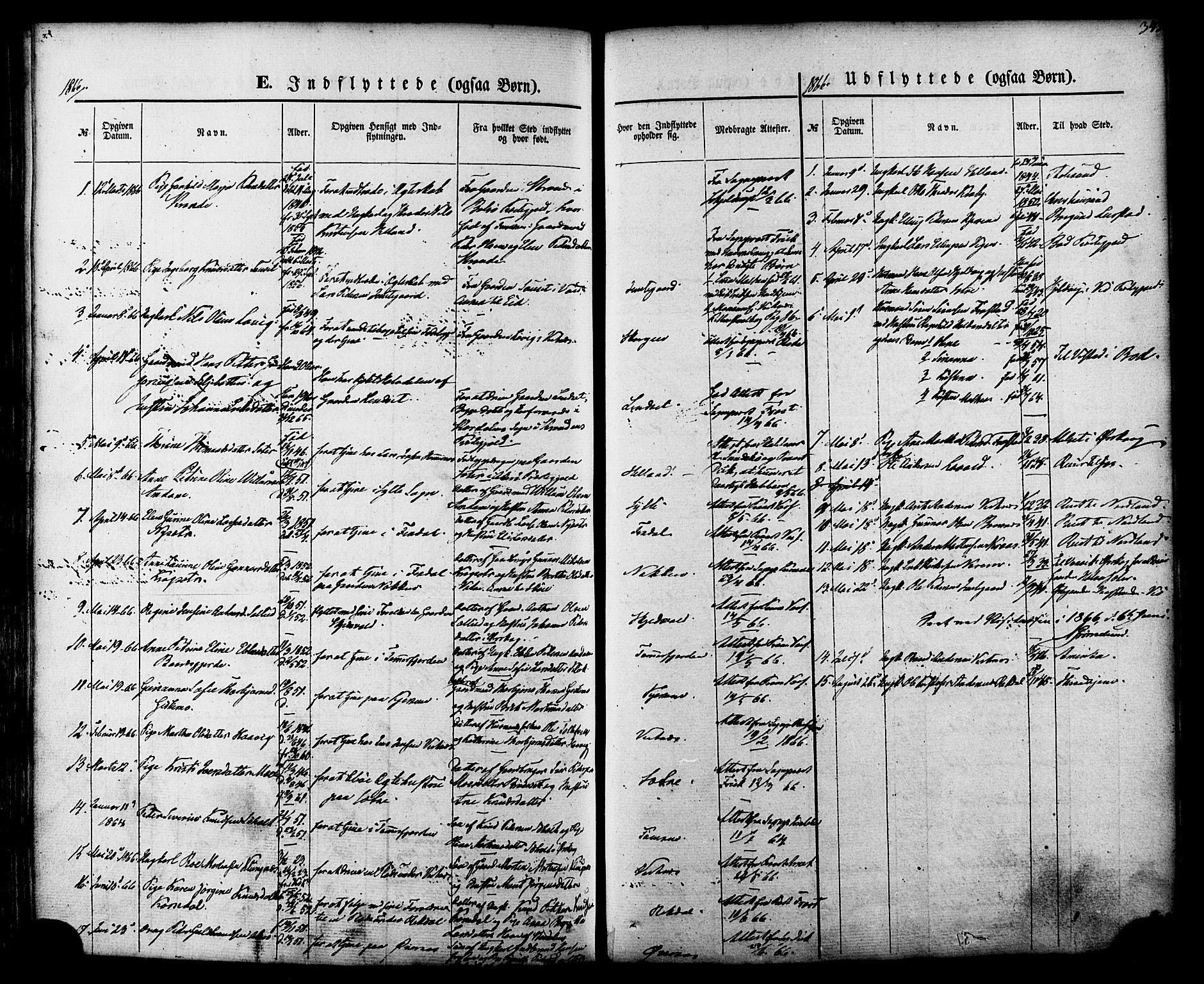 Ministerialprotokoller, klokkerbøker og fødselsregistre - Møre og Romsdal, SAT/A-1454/539/L0529: Parish register (official) no. 539A02, 1848-1872, p. 343