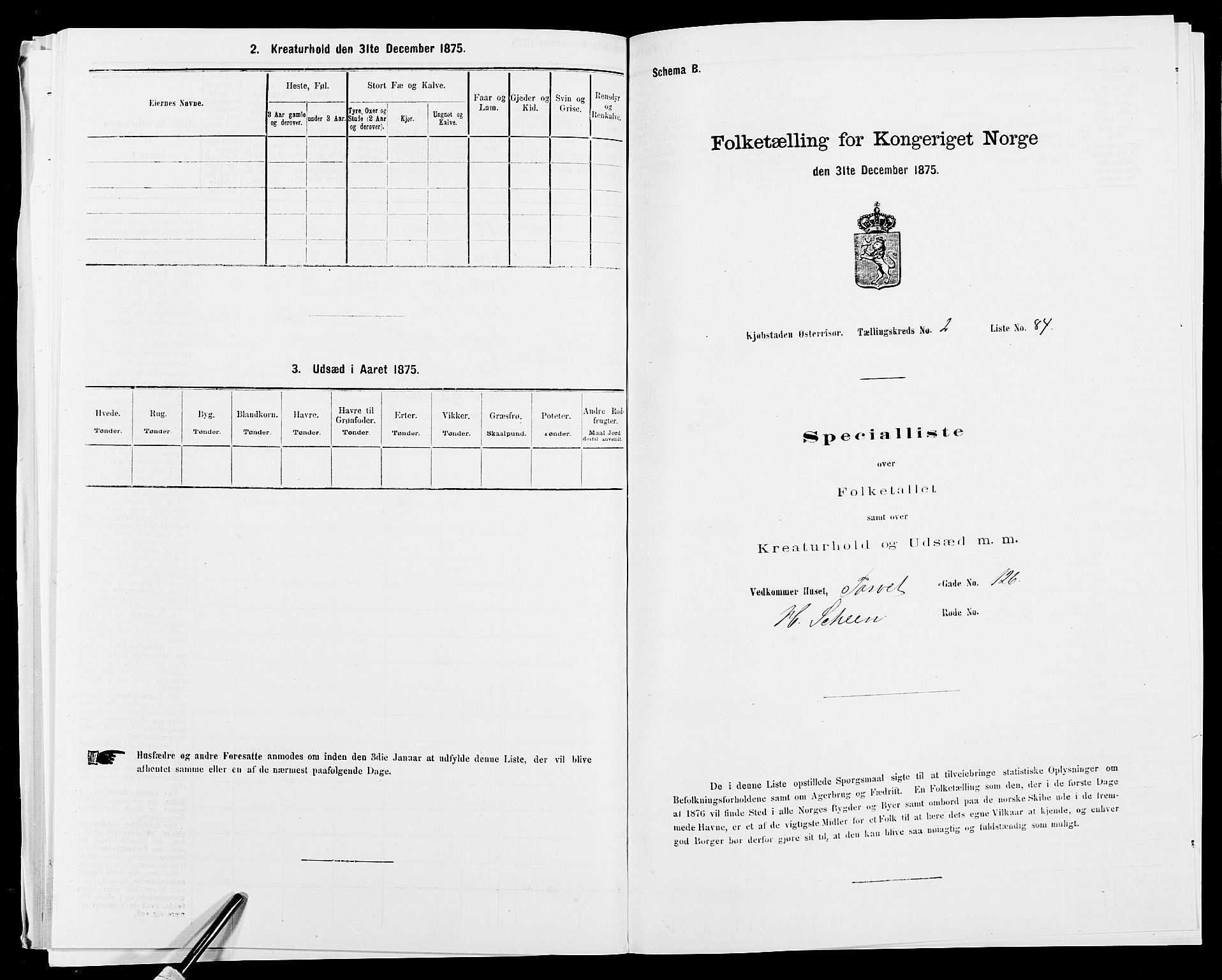 SAK, 1875 census for 0901B Risør/Risør, 1875, p. 307