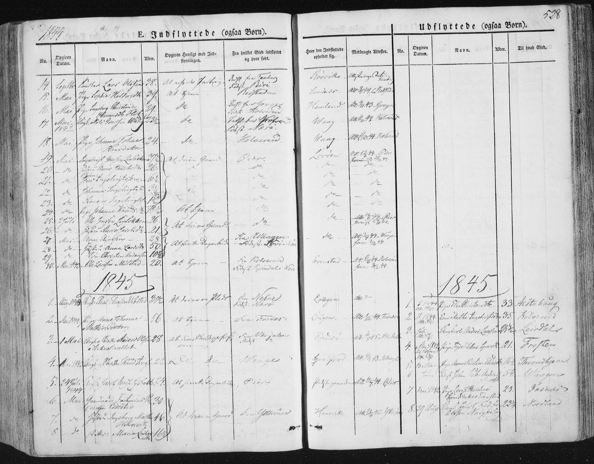 Ministerialprotokoller, klokkerbøker og fødselsregistre - Nord-Trøndelag, SAT/A-1458/784/L0669: Parish register (official) no. 784A04, 1829-1859, p. 528
