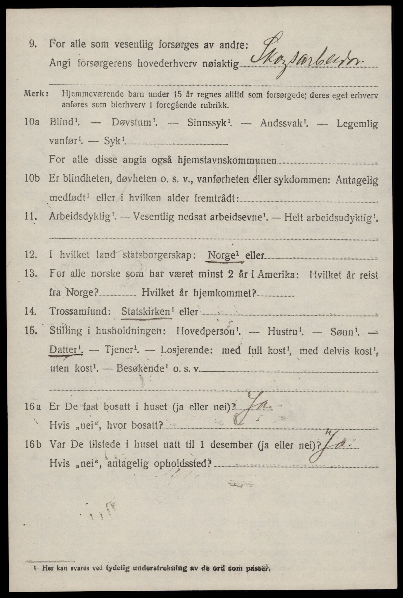 SAKO, 1920 census for Kviteseid, 1920, p. 4366