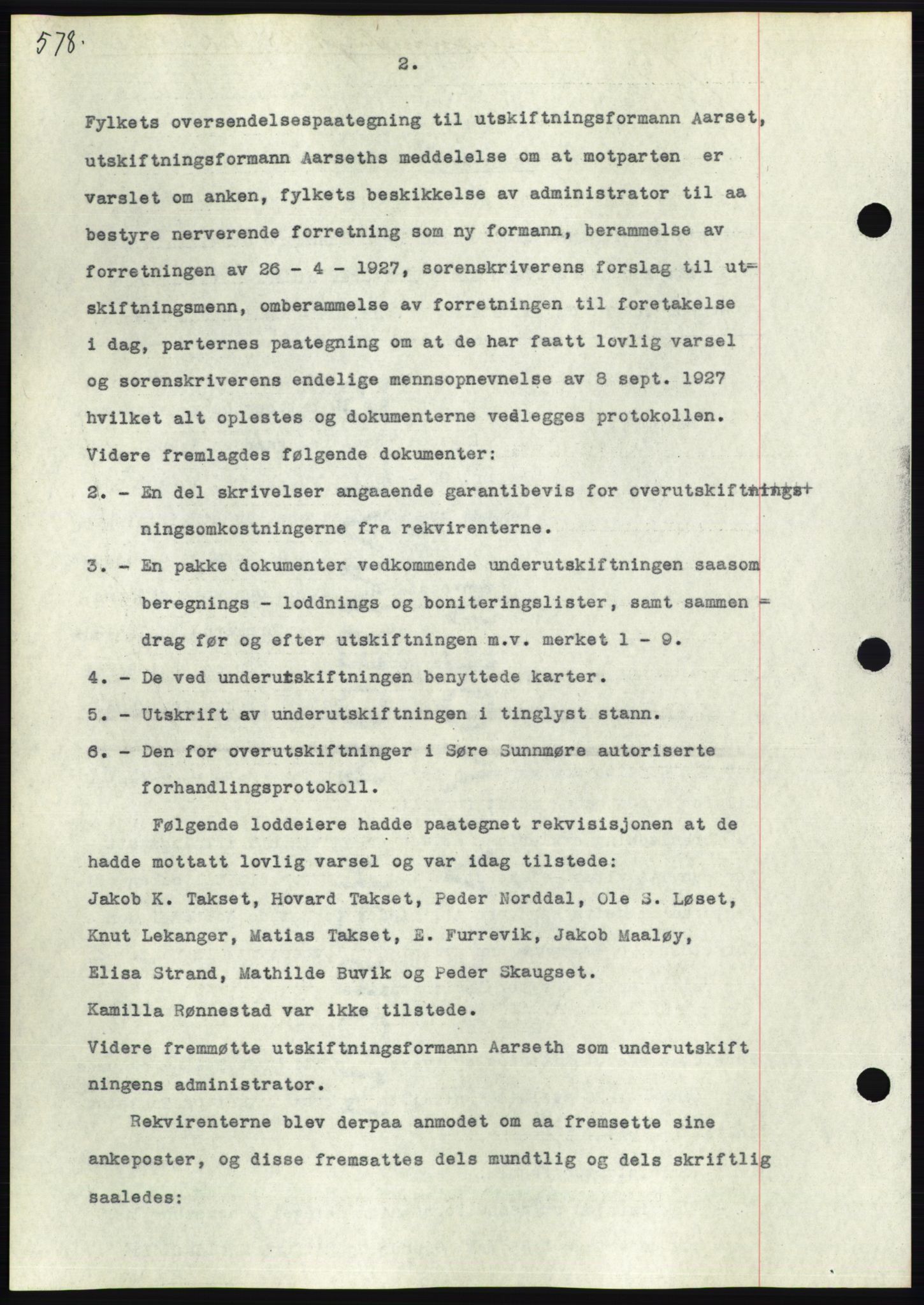 Søre Sunnmøre sorenskriveri, AV/SAT-A-4122/1/2/2C/L0047: Mortgage book no. 41, 1927-1928, Deed date: 25.02.1928