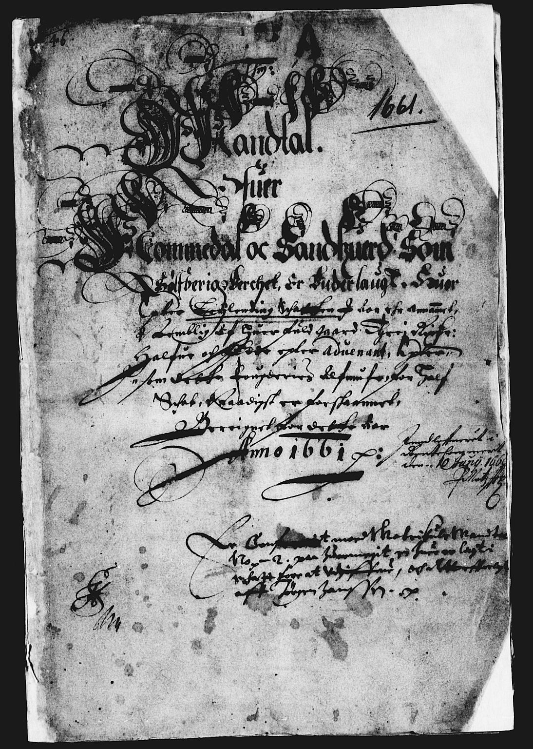 Rentekammeret inntil 1814, Reviderte regnskaper, Lensregnskaper, AV/RA-EA-5023/R/Rb/Rbn/L0006: Numedal og Sandsvær len, 1660-1664