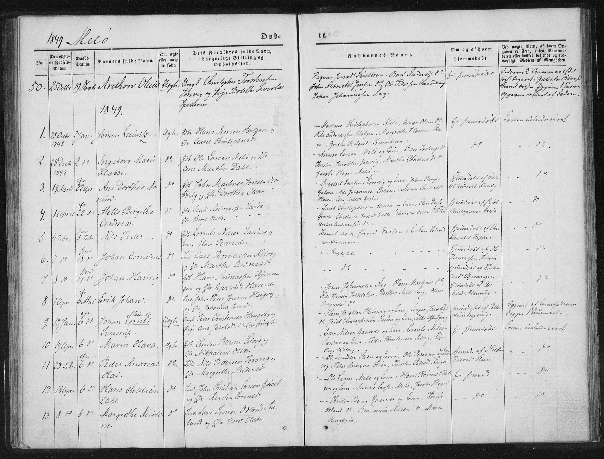 Ministerialprotokoller, klokkerbøker og fødselsregistre - Nordland, SAT/A-1459/841/L0602: Parish register (official) no. 841A08 /2, 1845-1859, p. 73
