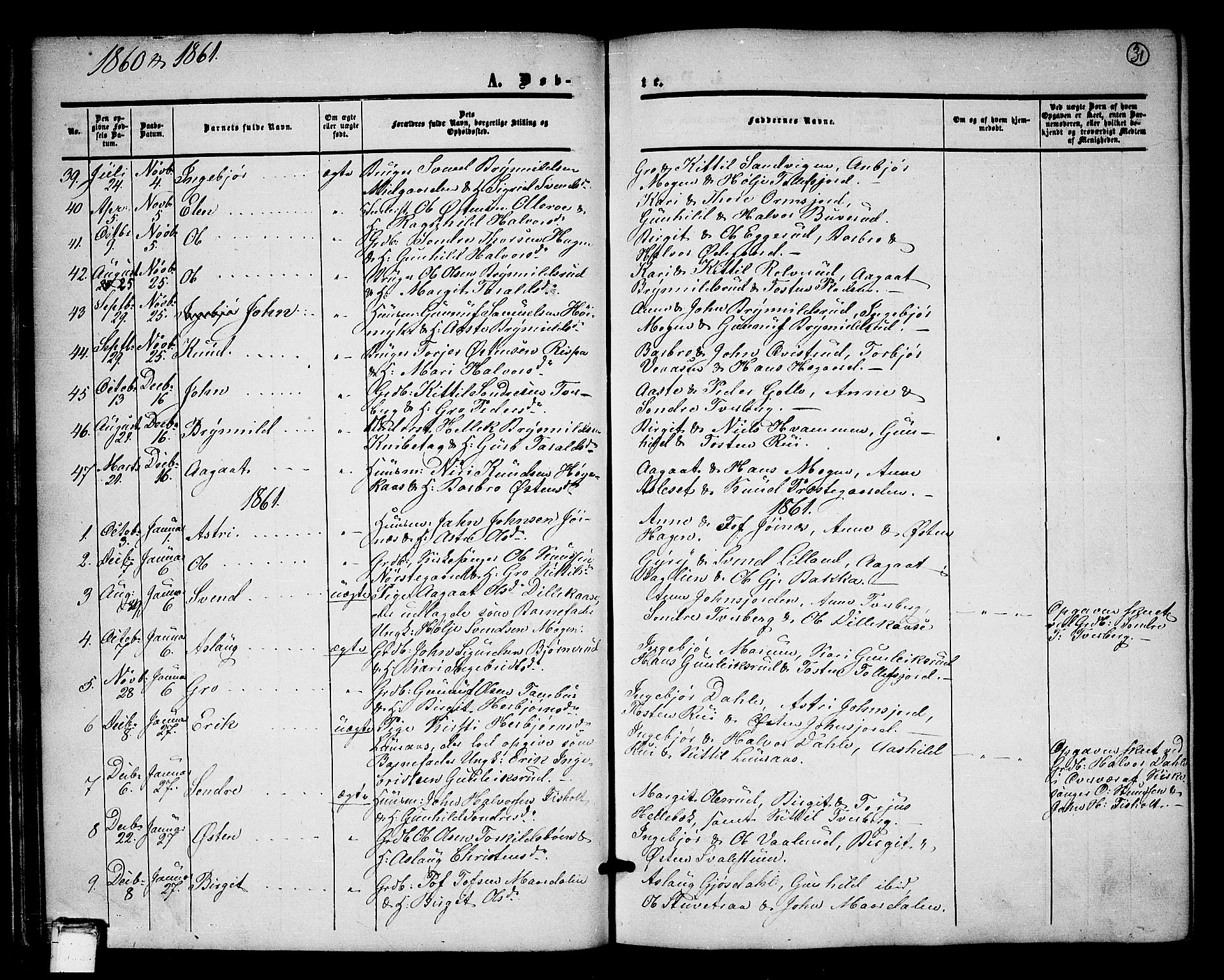 Tinn kirkebøker, AV/SAKO-A-308/G/Ga/L0002: Parish register (copy) no. I 2, 1851-1883, p. 31