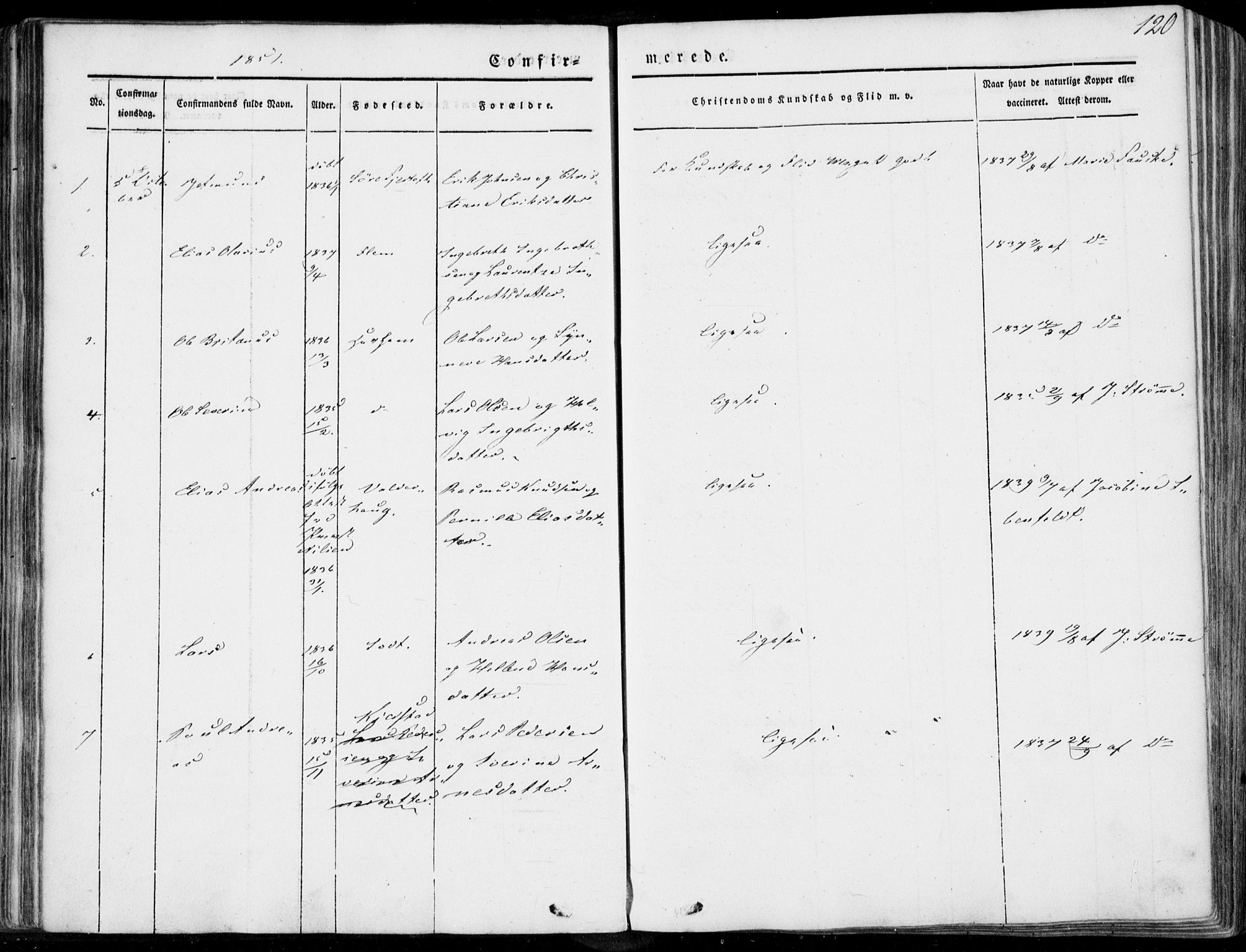 Ministerialprotokoller, klokkerbøker og fødselsregistre - Møre og Romsdal, AV/SAT-A-1454/536/L0497: Parish register (official) no. 536A06, 1845-1865, p. 120