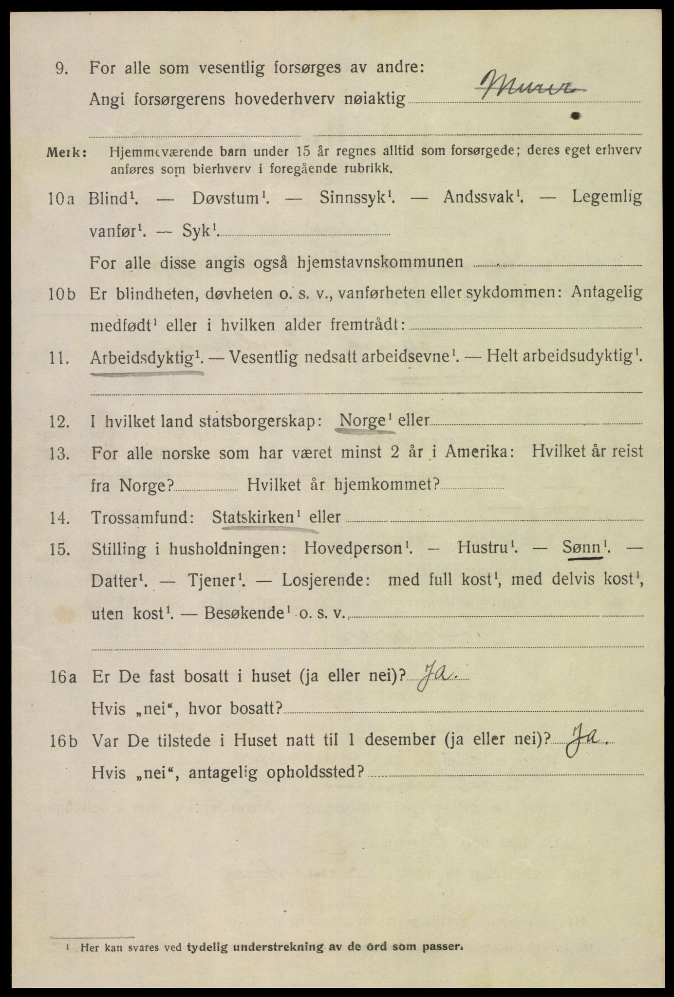 SAK, 1920 census for Kristiansand, 1920, p. 26770