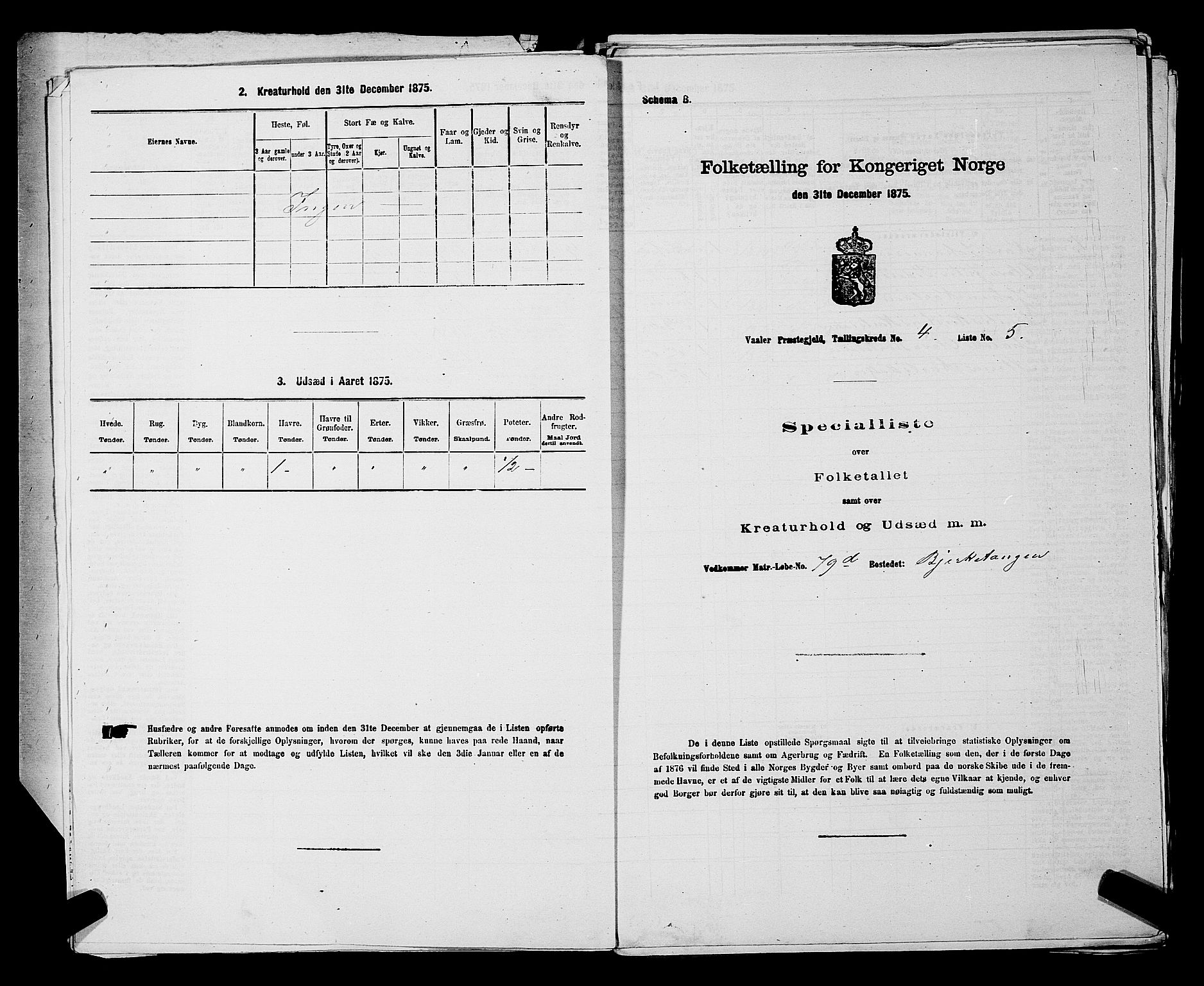 RA, 1875 census for 0137P Våler, 1875, p. 573