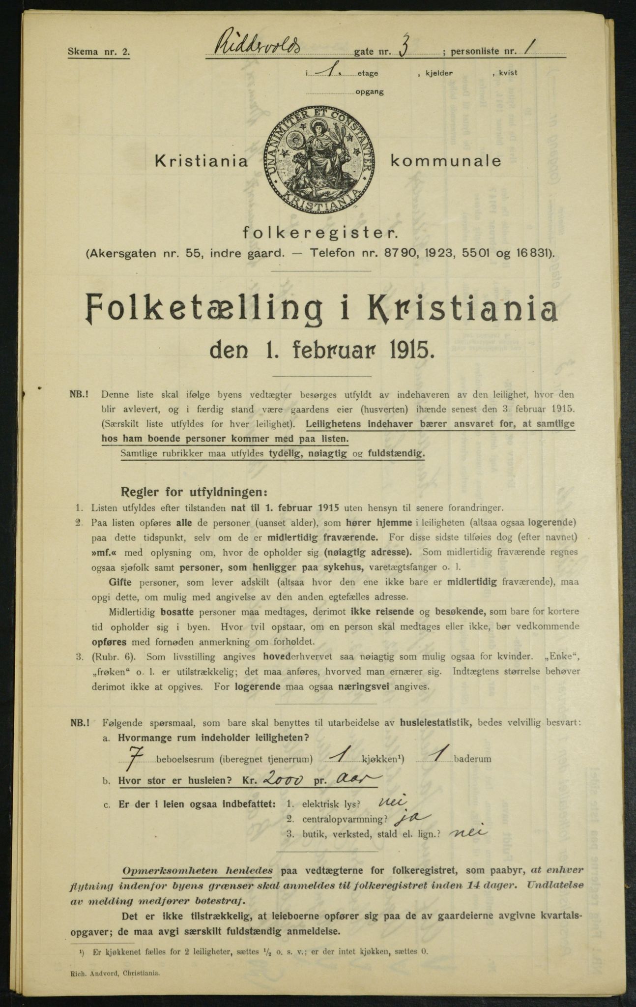 OBA, Municipal Census 1915 for Kristiania, 1915, p. 82758