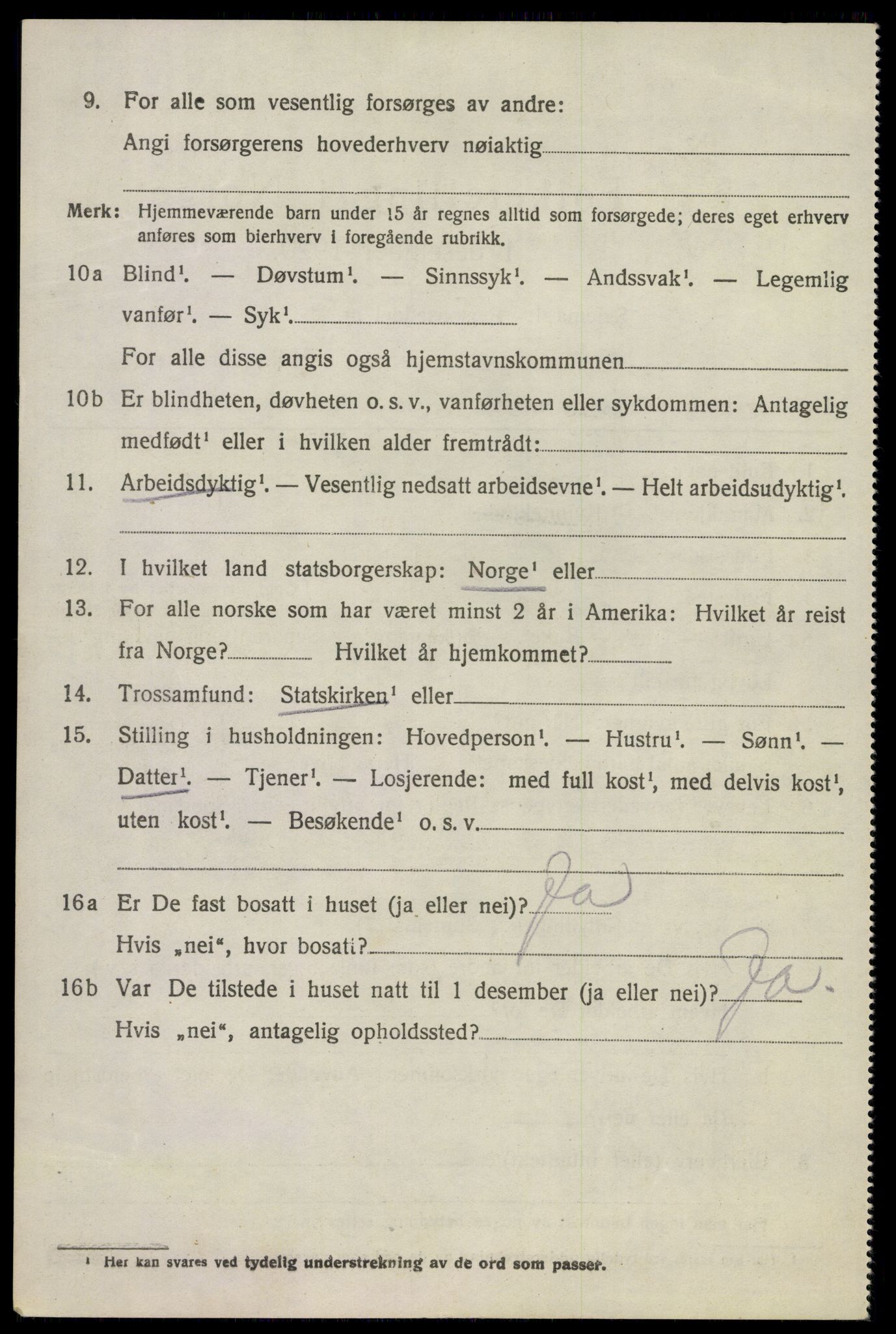 SAKO, 1920 census for Tjølling, 1920, p. 5146