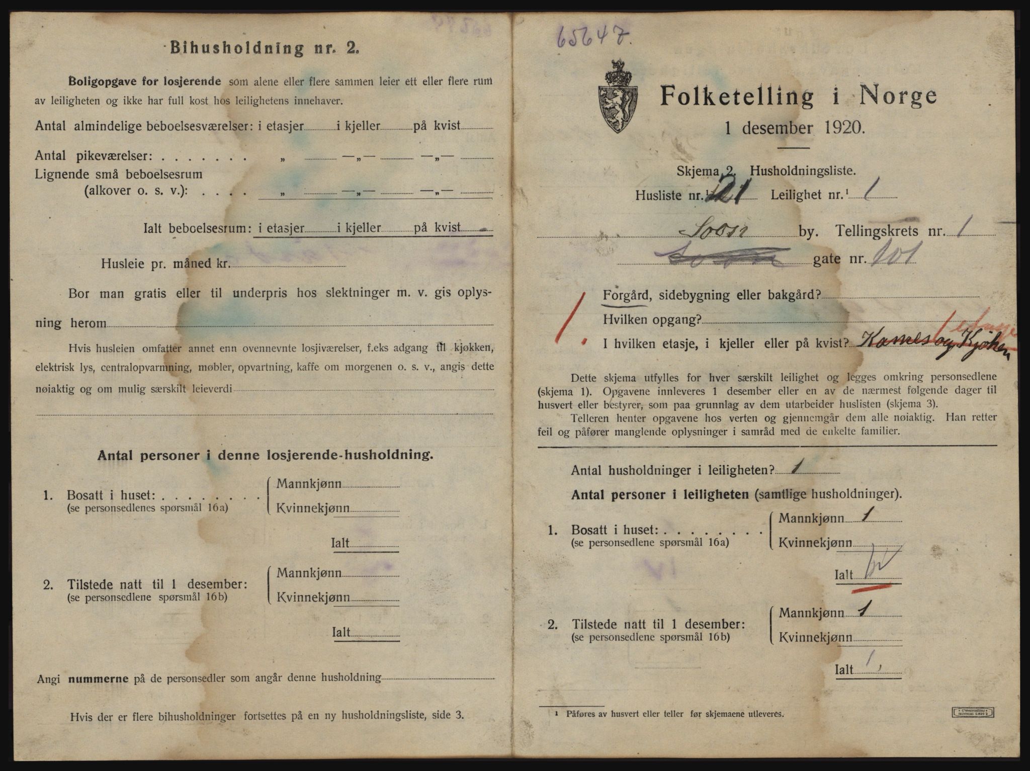 SAO, 1920 census for Son, 1920, p. 274