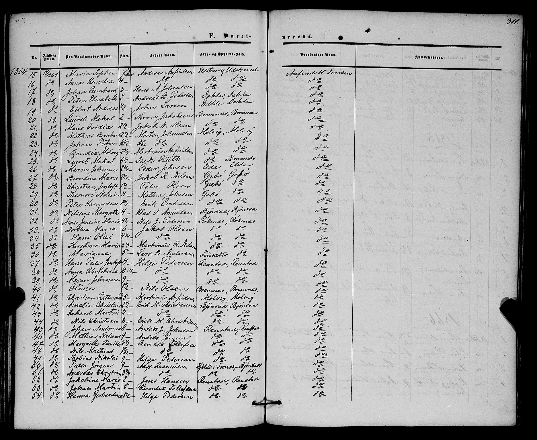 Kvæfjord sokneprestkontor, SATØ/S-1323/G/Ga/Gaa/L0004kirke: Parish register (official) no. 4, 1857-1877, p. 311