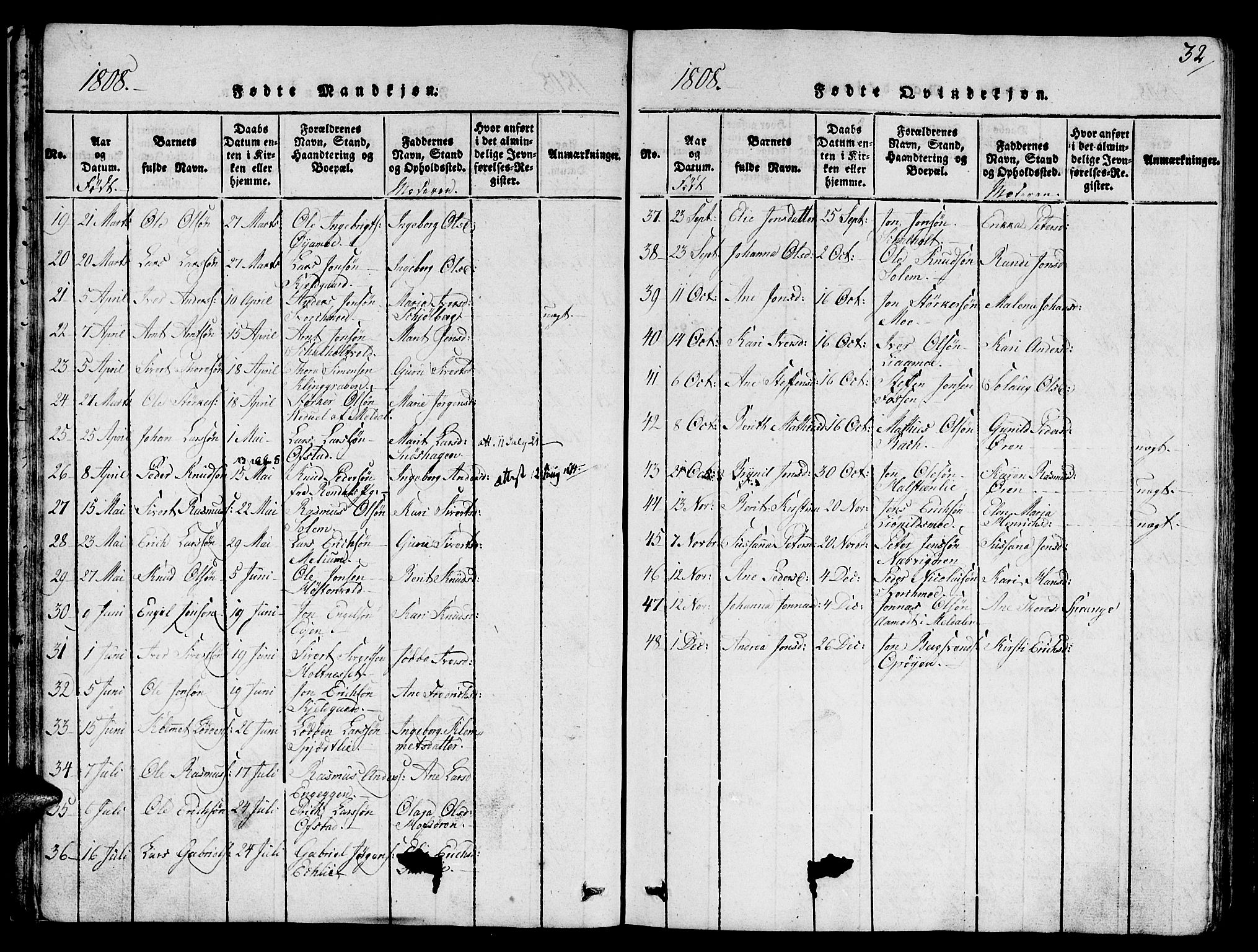 Ministerialprotokoller, klokkerbøker og fødselsregistre - Sør-Trøndelag, SAT/A-1456/668/L0803: Parish register (official) no. 668A03, 1800-1826, p. 32