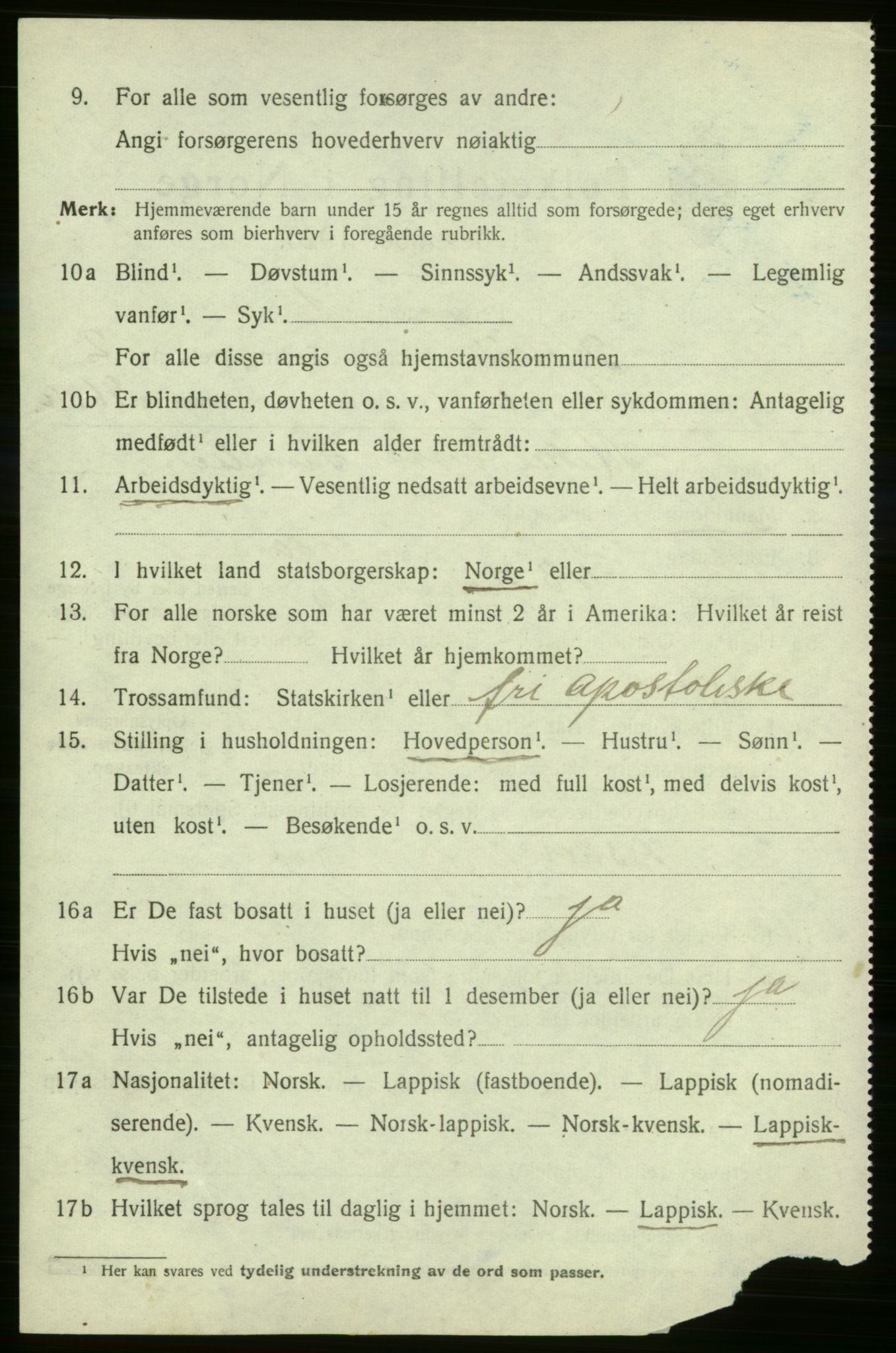 SATØ, 1920 census for Kjelvik, 1920, p. 1388