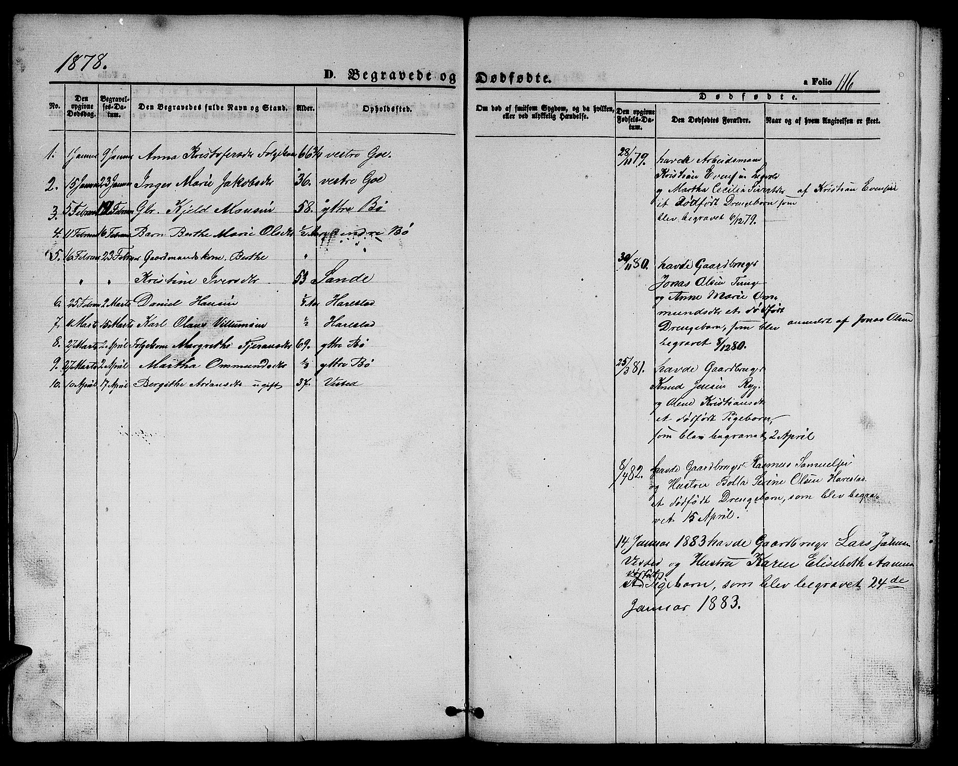 Hetland sokneprestkontor, AV/SAST-A-101826/30/30BB/L0002: Parish register (copy) no. B 2, 1856-1891, p. 116