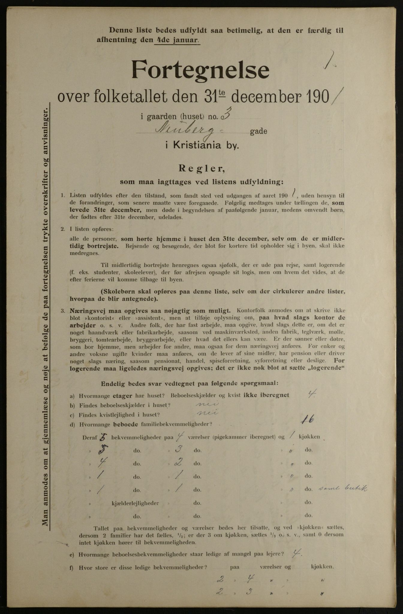 OBA, Municipal Census 1901 for Kristiania, 1901, p. 10709