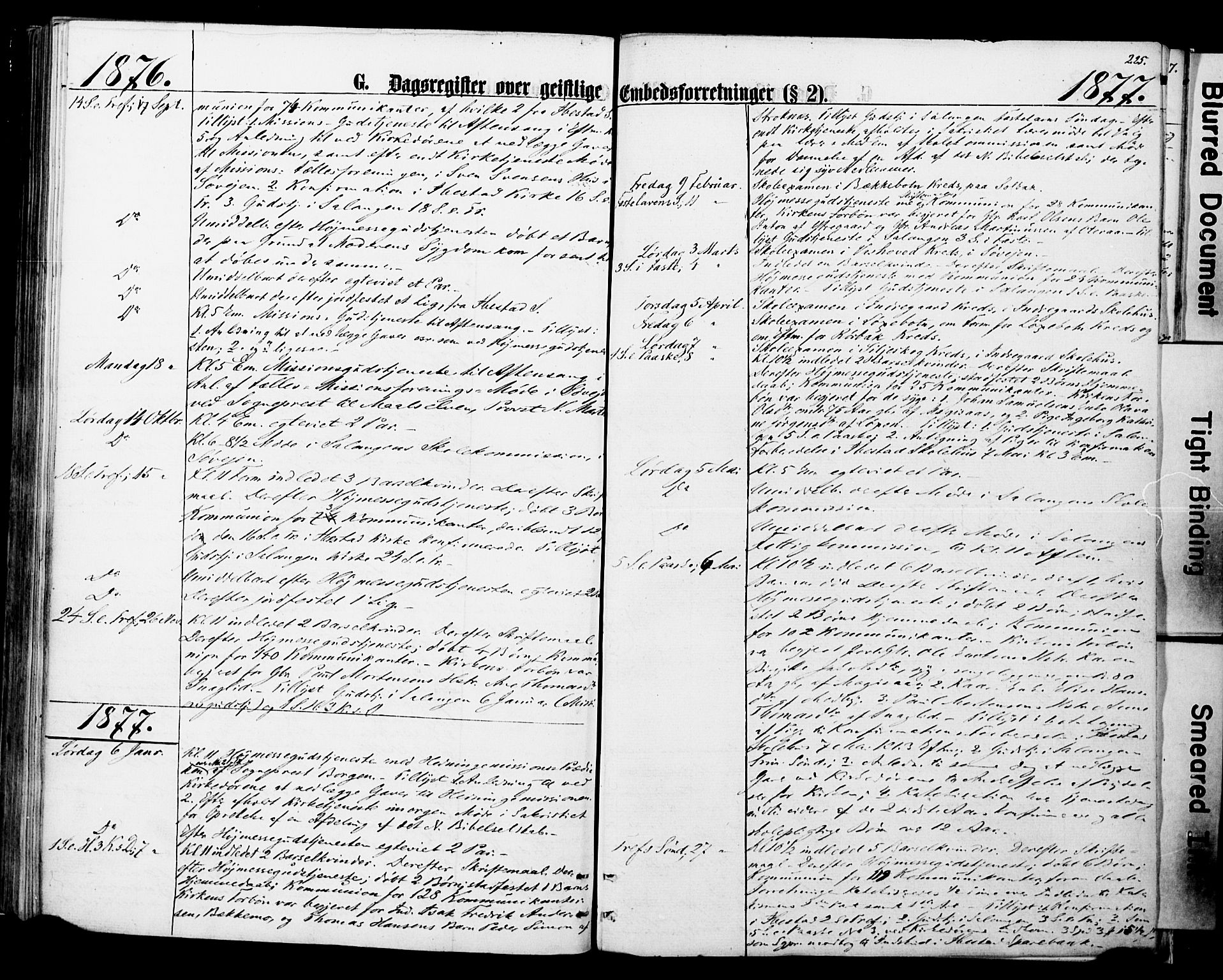 Ibestad sokneprestembete, SATØ/S-0077/H/Ha/Haa/L0013kirke: Parish register (official) no. 13, 1865-1879, p. 225