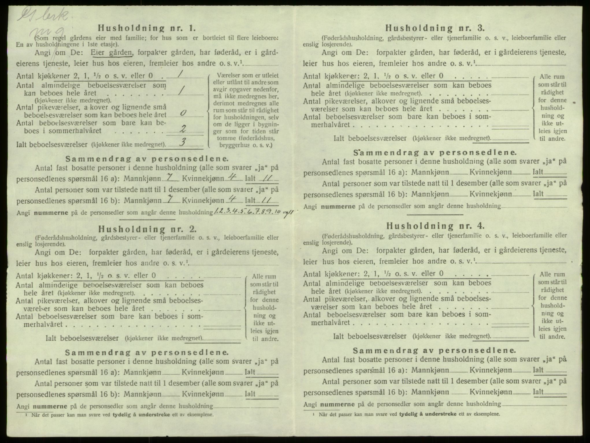 SAB, 1920 census for Selje, 1920, p. 72