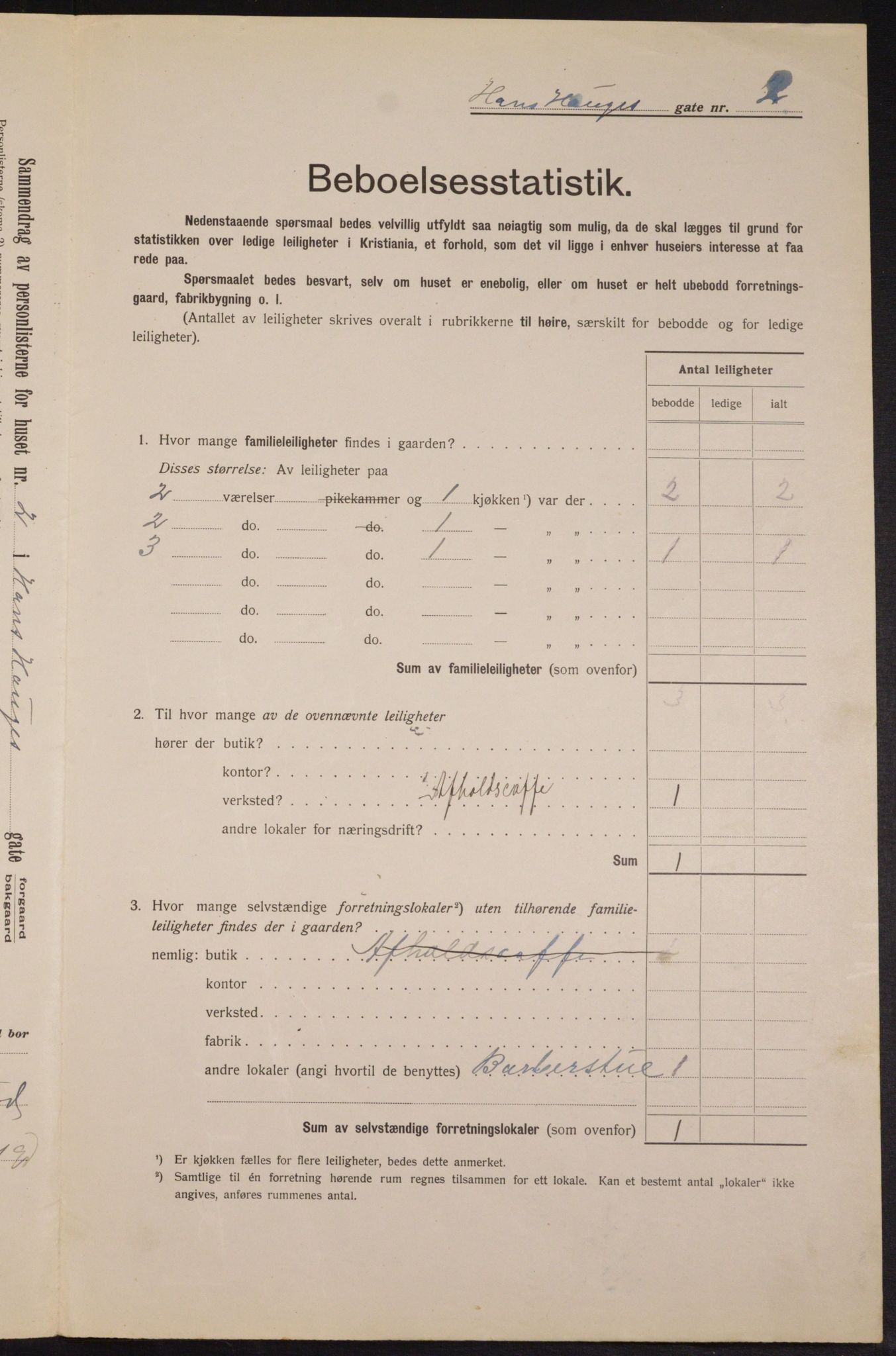 OBA, Municipal Census 1913 for Kristiania, 1913, p. 34781