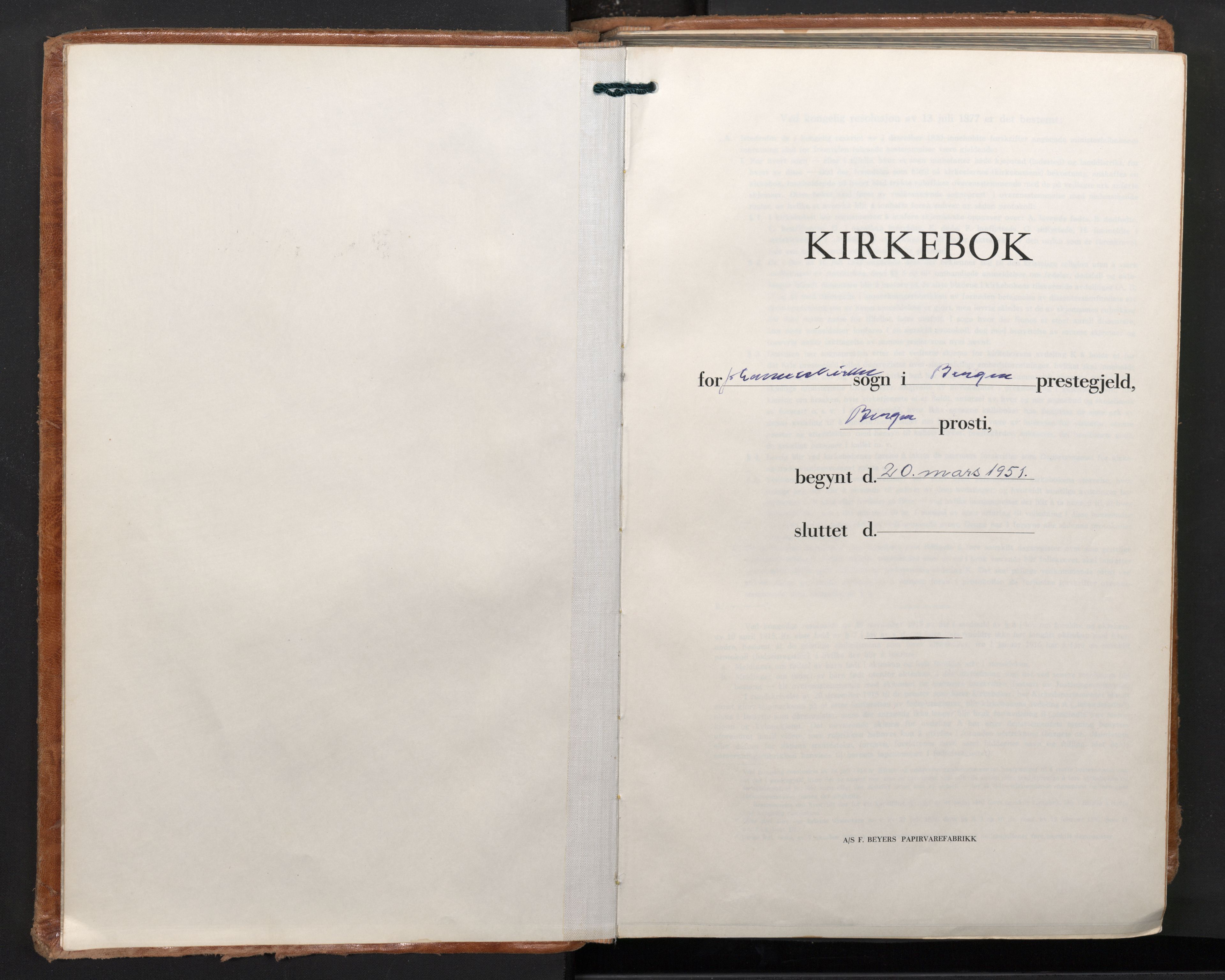 Johanneskirken sokneprestembete, SAB/A-76001/H/Haa/L0021: Parish register (official) no. E 3, 1951-1976