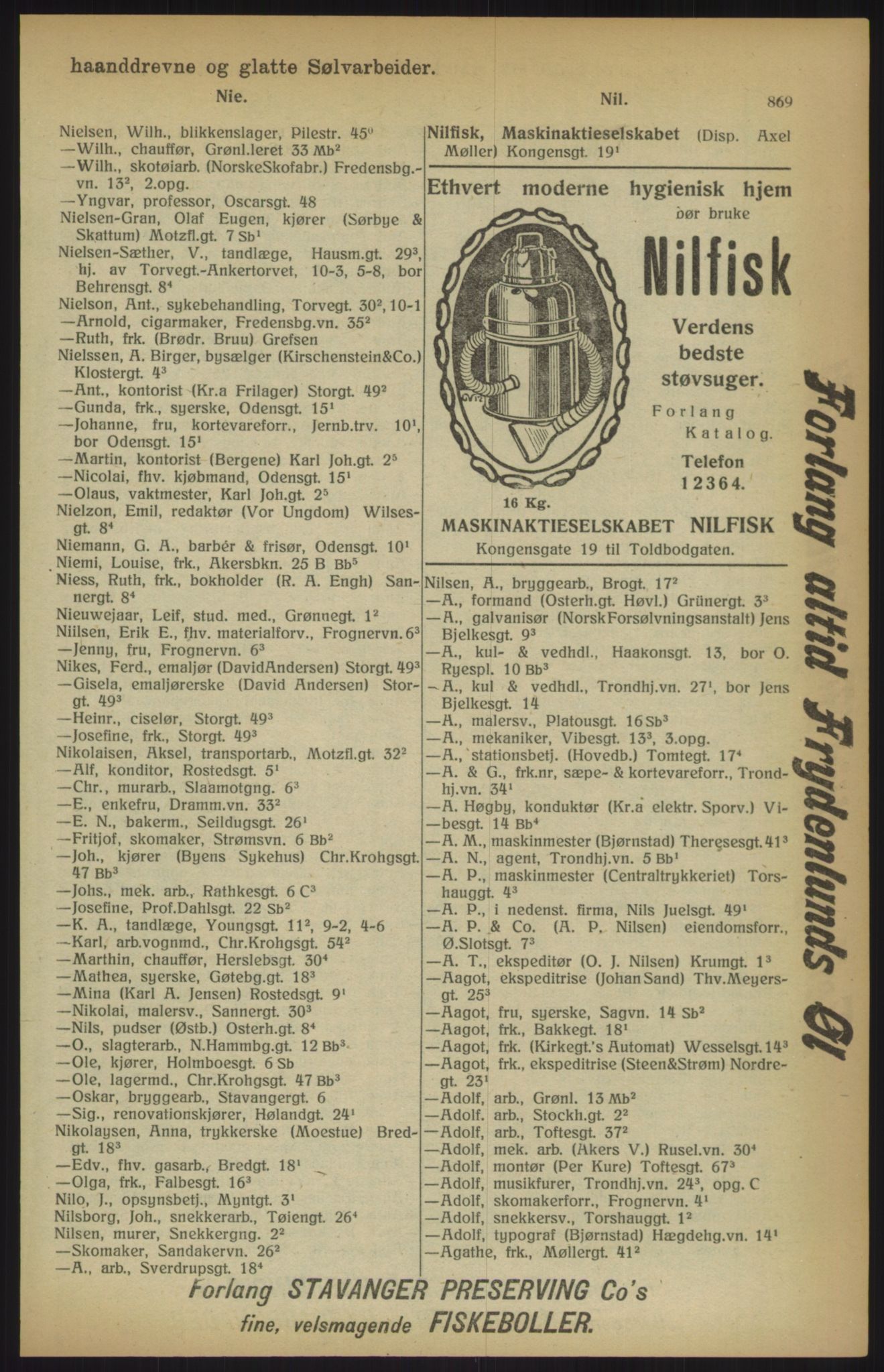 Kristiania/Oslo adressebok, PUBL/-, 1915, p. 869