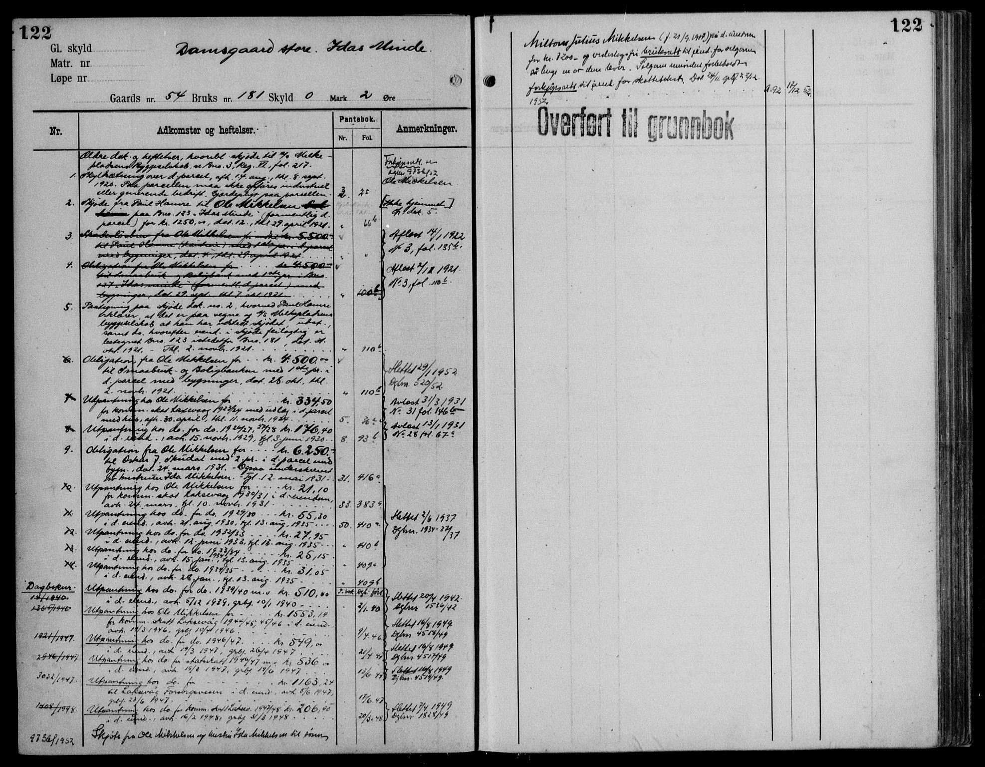 Midhordland sorenskriveri, AV/SAB-A-3001/1/G/Ga/Gab/L0115: Mortgage register no. II.A.b.115, p. 122