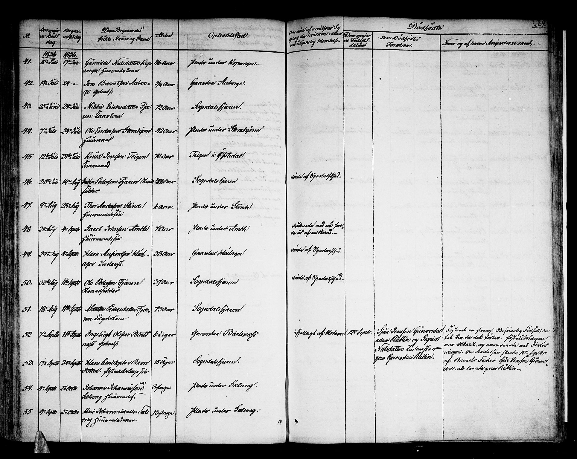 Sogndal sokneprestembete, SAB/A-81301/H/Haa/Haaa/L0010: Parish register (official) no. A 10, 1821-1838, p. 269
