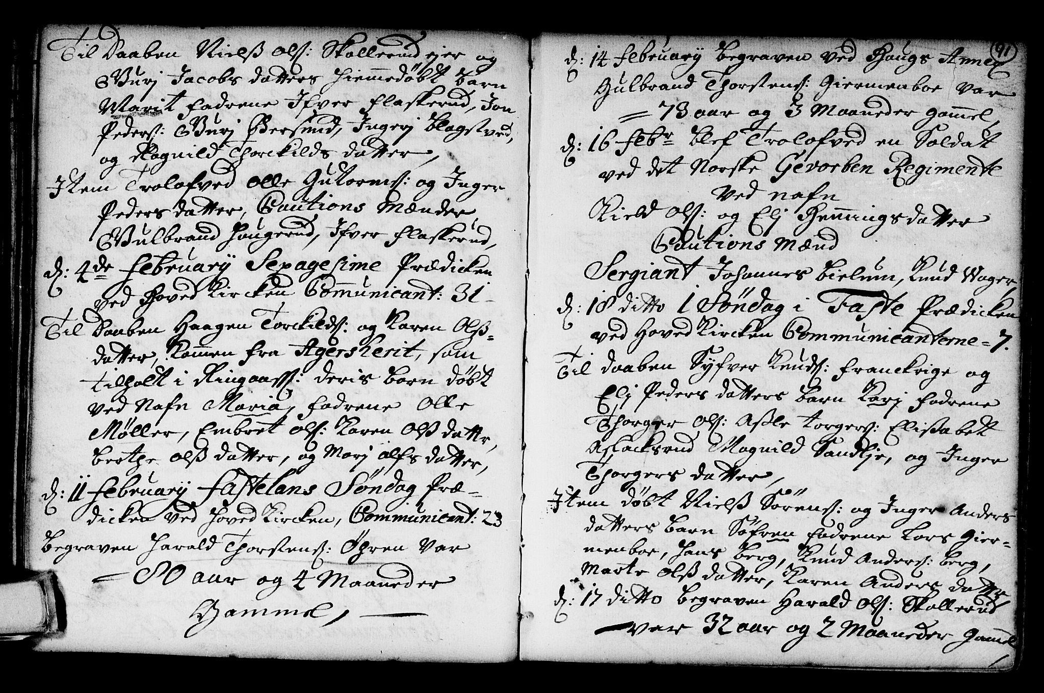 Norderhov kirkebøker, AV/SAKO-A-237/G/Ga/L0001: Parish register (copy) no. I 1, 1717-1725, p. 91