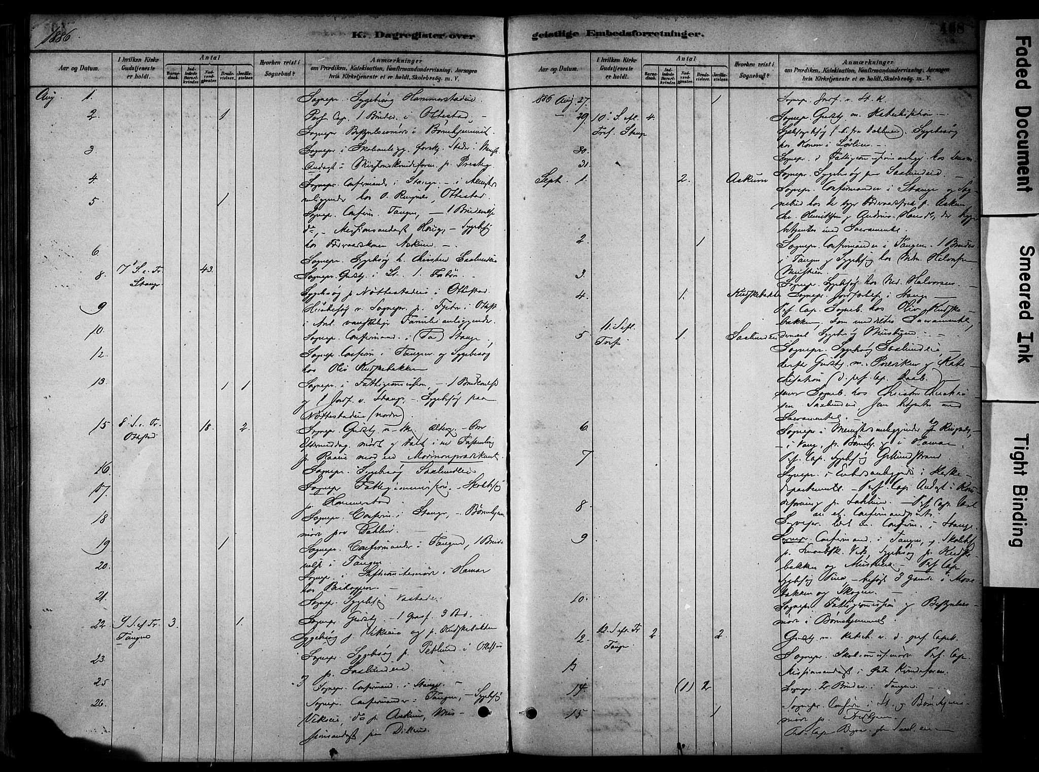 Stange prestekontor, AV/SAH-PREST-002/K/L0017: Parish register (official) no. 17, 1880-1893, p. 468