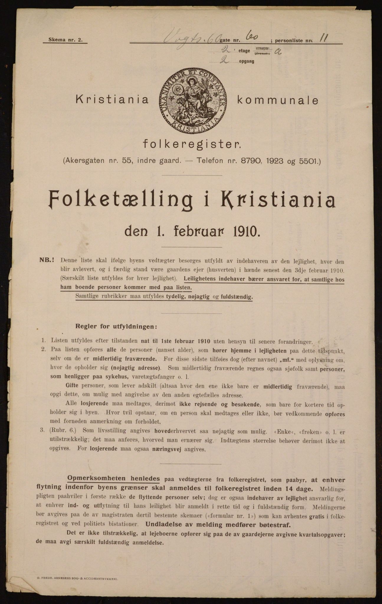 OBA, Municipal Census 1910 for Kristiania, 1910, p. 118879