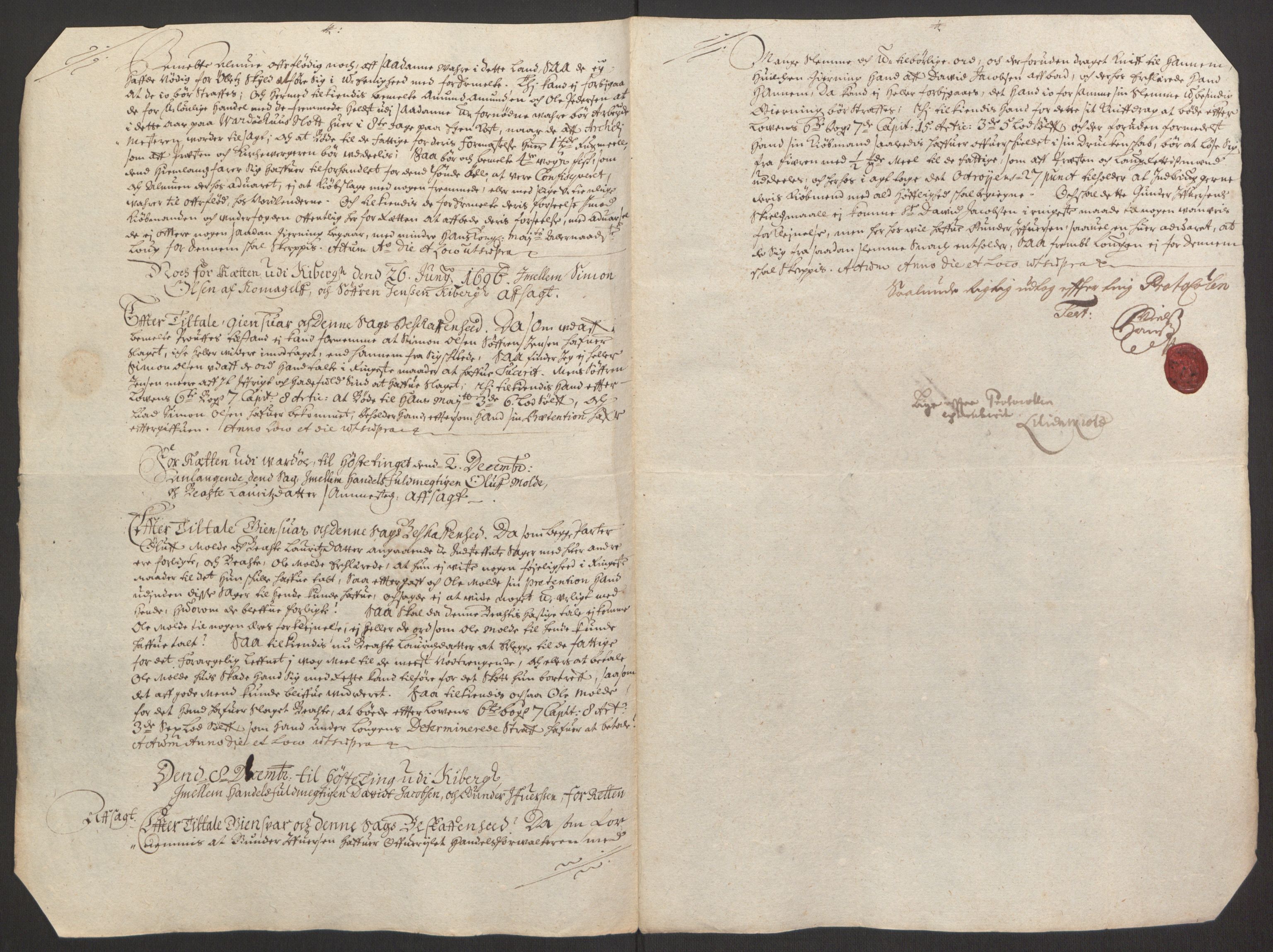 Rentekammeret inntil 1814, Reviderte regnskaper, Fogderegnskap, AV/RA-EA-4092/R69/L4851: Fogderegnskap Finnmark/Vardøhus, 1691-1700, p. 270