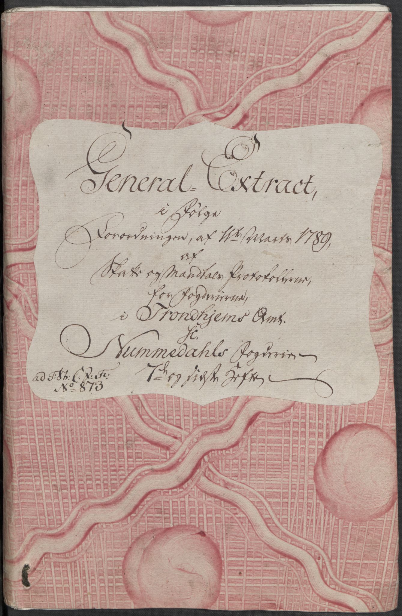 Rentekammeret inntil 1814, Reviderte regnskaper, Mindre regnskaper, AV/RA-EA-4068/Rf/Rfe/L0025: Moss, Onsøy, Tune og Veme fogderi. Namdal fogderi, 1789, p. 185