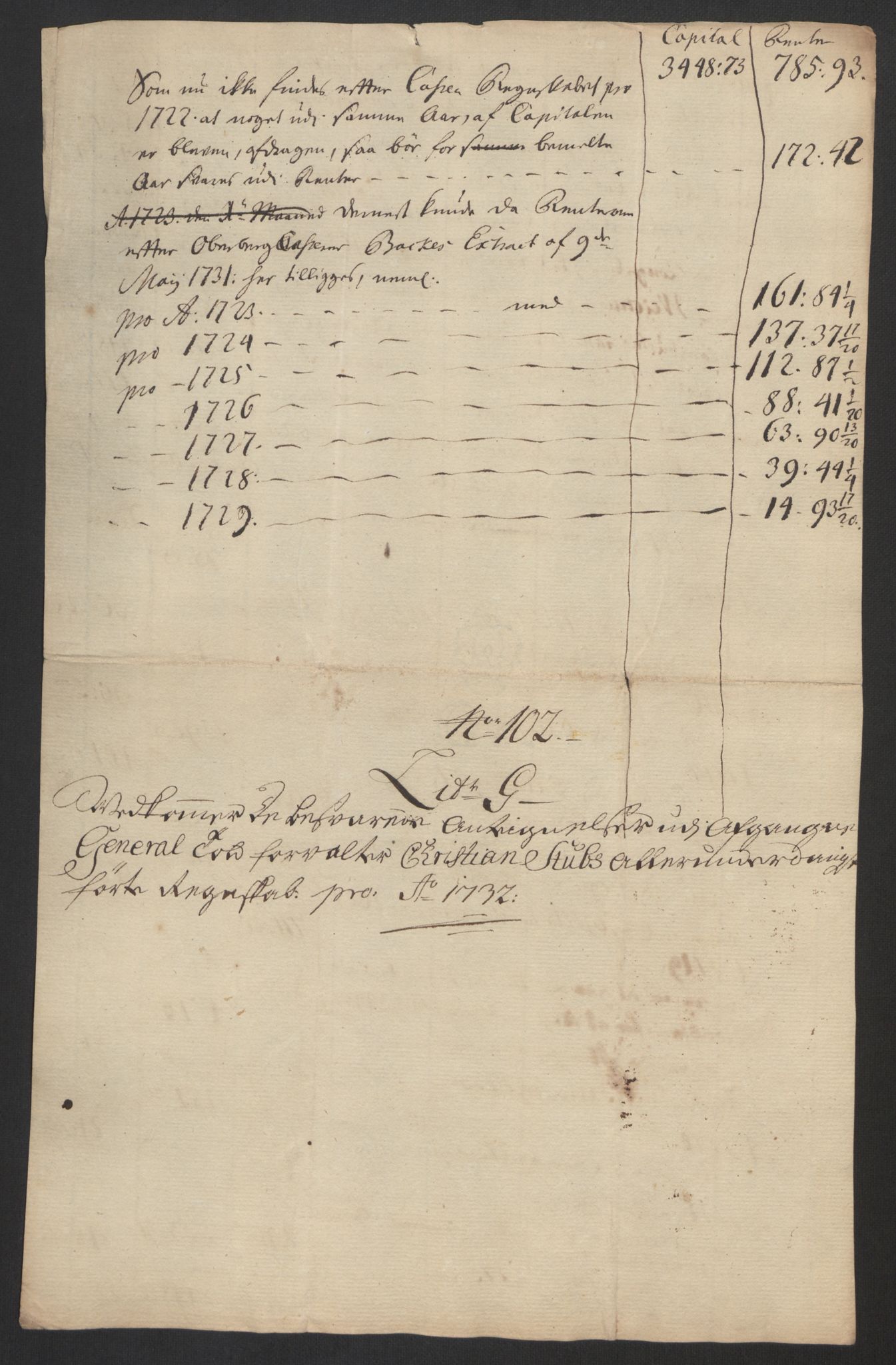 Rentekammeret inntil 1814, Realistisk ordnet avdeling, RA/EA-4070/Oa/L0014: [Y17]: Forskjellige dokumenter om Kongsbergs mynt, 1723-1765, p. 112