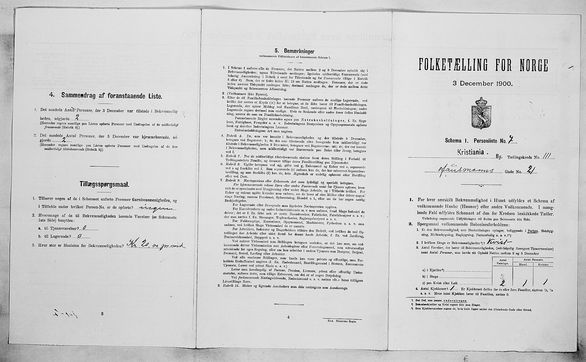 SAO, 1900 census for Kristiania, 1900, p. 33340