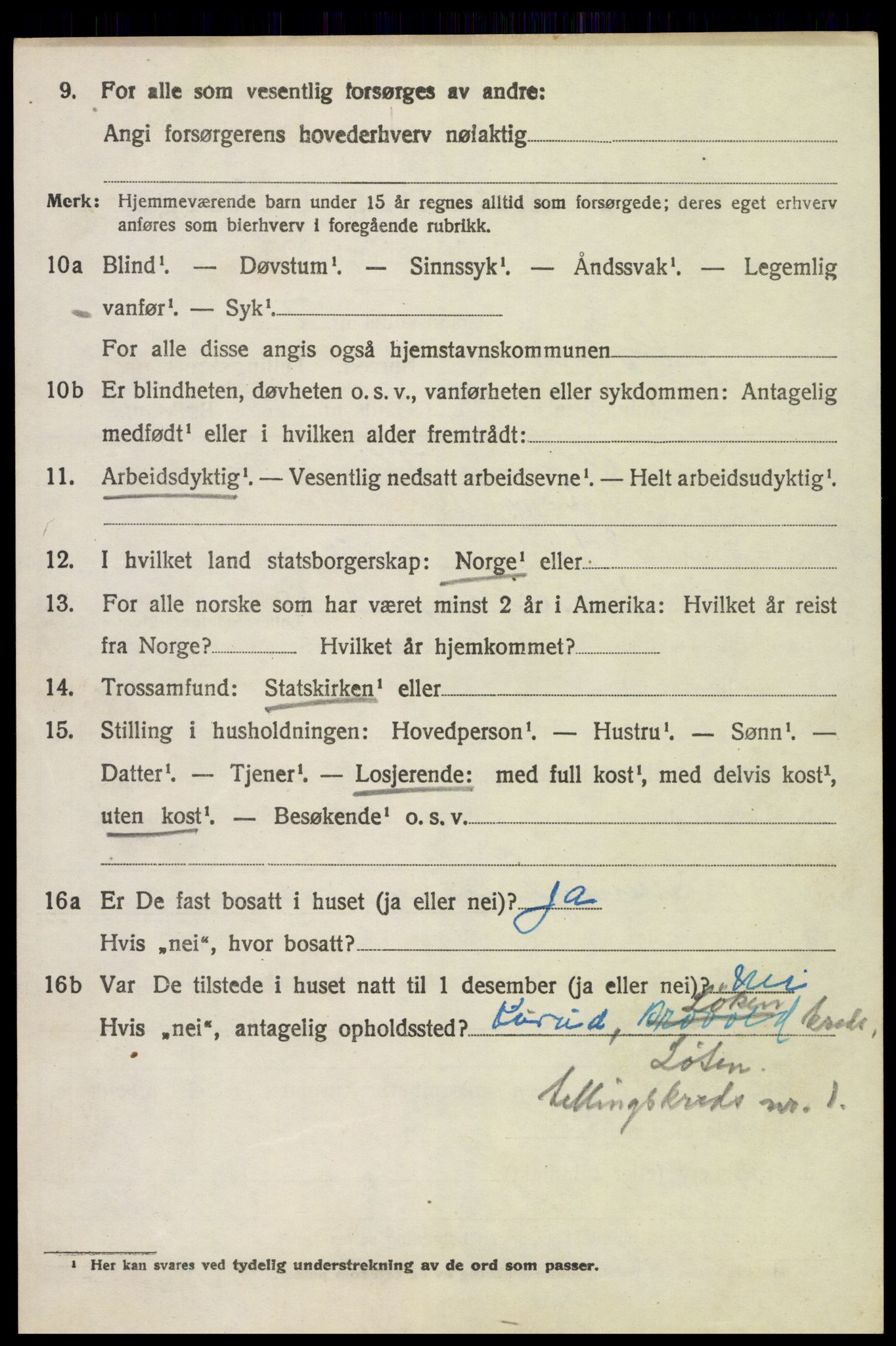 SAH, 1920 census for Løten, 1920, p. 7134