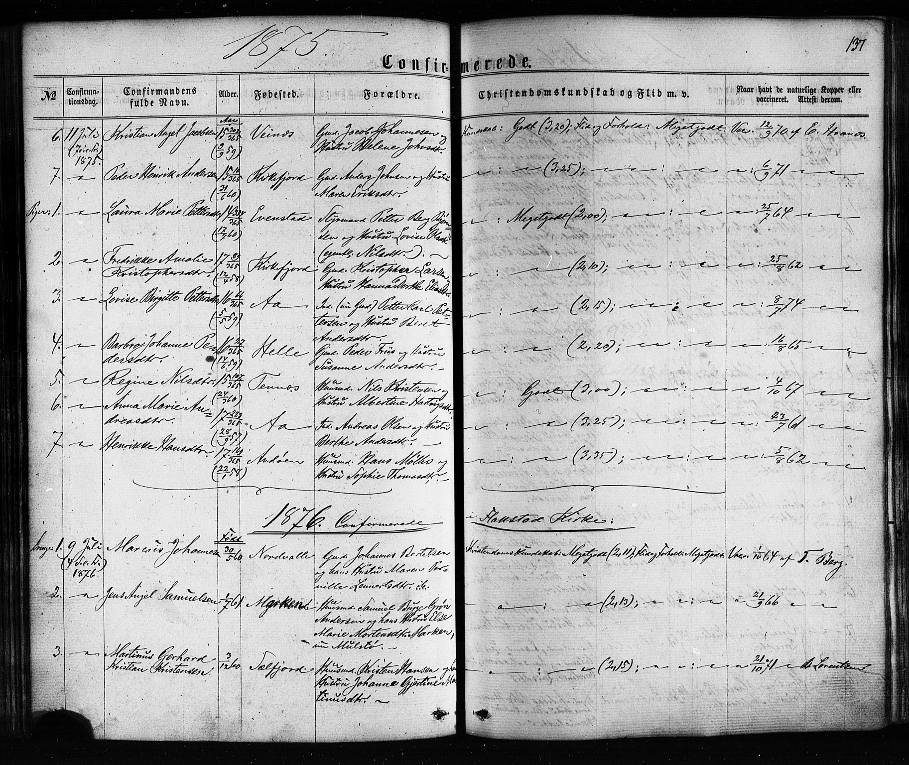 Ministerialprotokoller, klokkerbøker og fødselsregistre - Nordland, SAT/A-1459/885/L1203: Parish register (official) no. 885A04, 1859-1877, p. 137