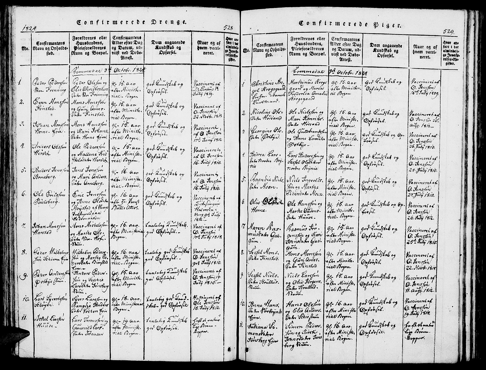 Romedal prestekontor, SAH/PREST-004/K/L0002: Parish register (official) no. 2, 1814-1828, p. 528-529