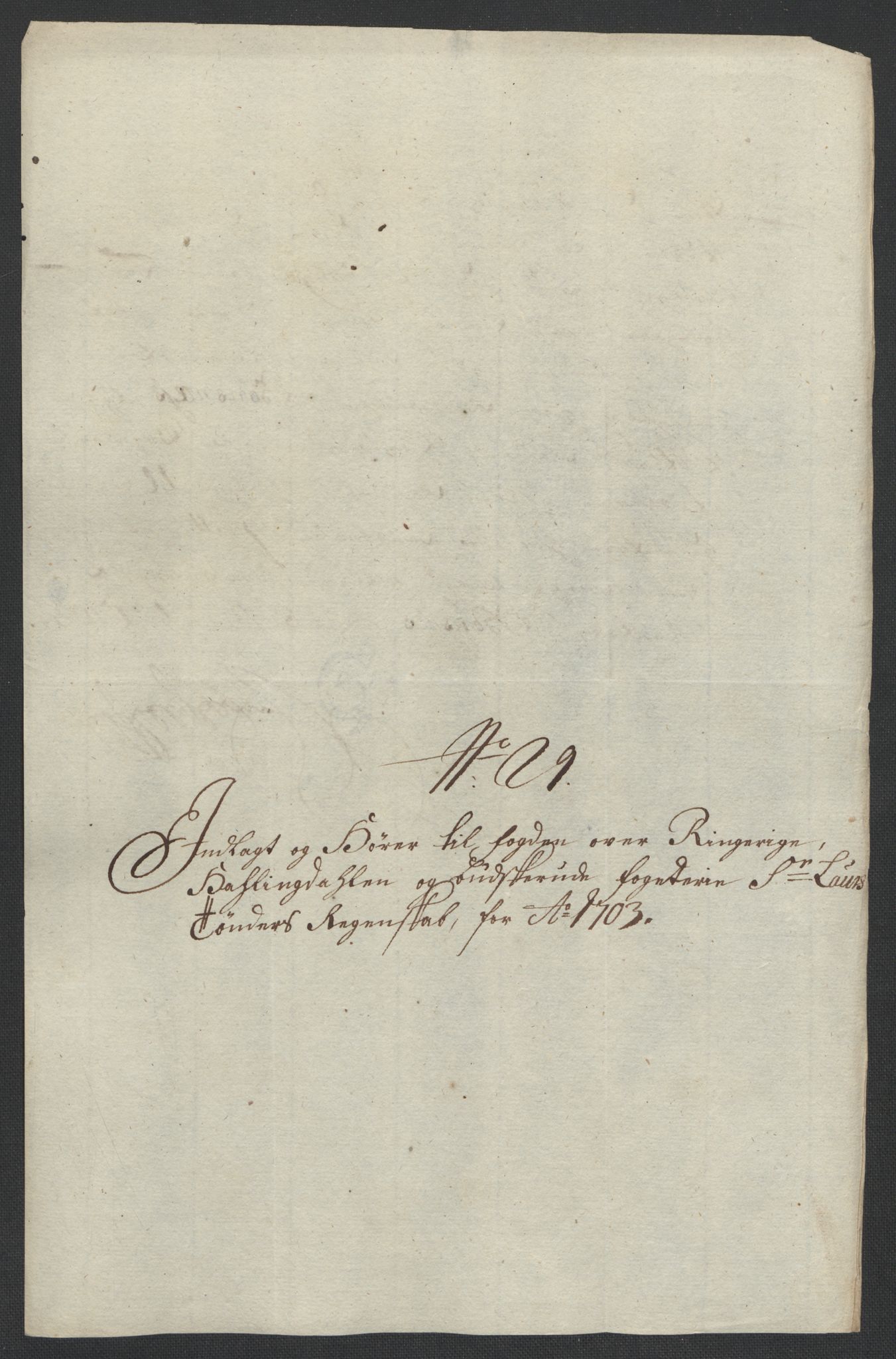 Rentekammeret inntil 1814, Reviderte regnskaper, Fogderegnskap, AV/RA-EA-4092/R22/L1461: Fogderegnskap Ringerike, Hallingdal og Buskerud, 1703, p. 295