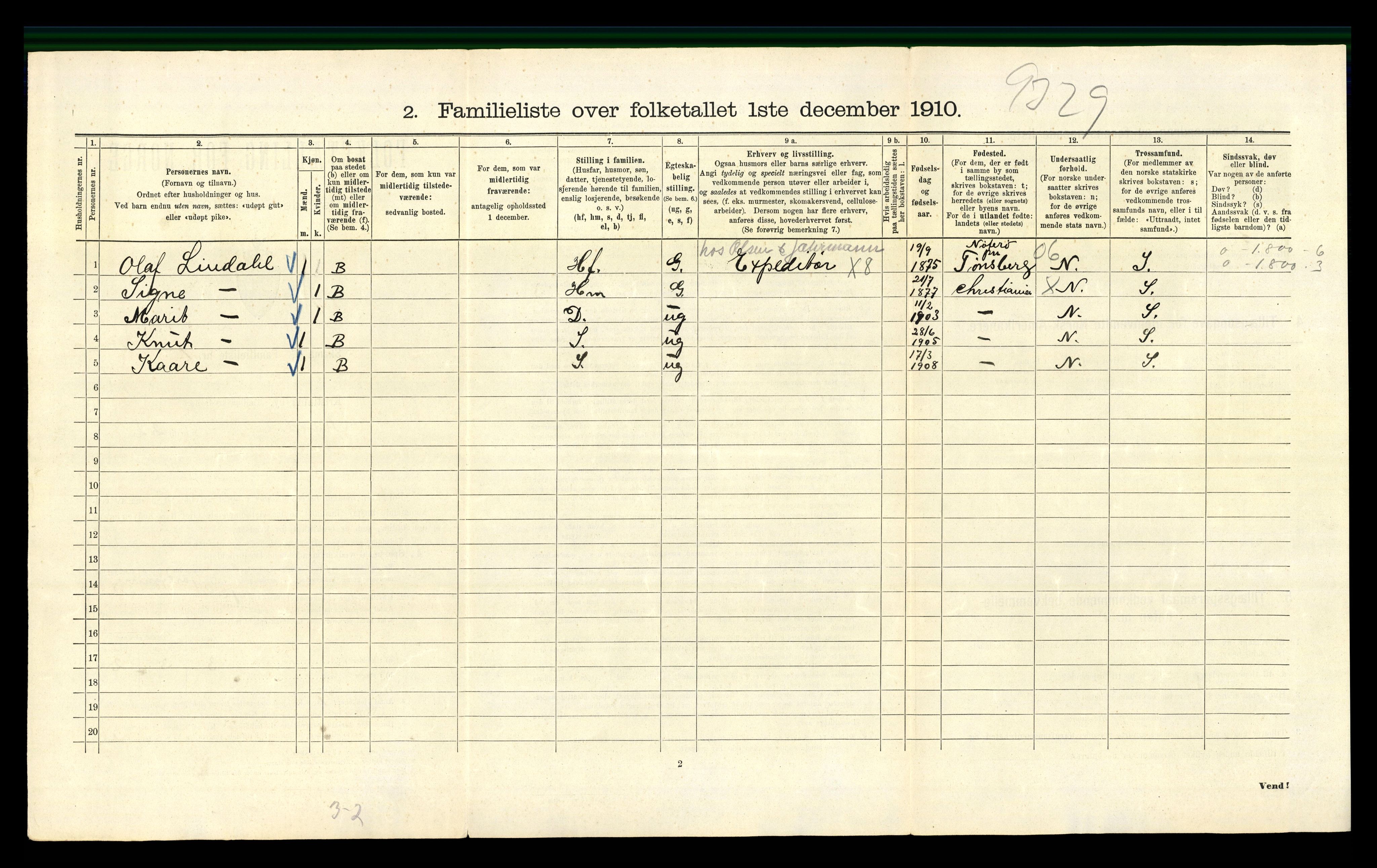 RA, 1910 census for Kristiania, 1910, p. 71468