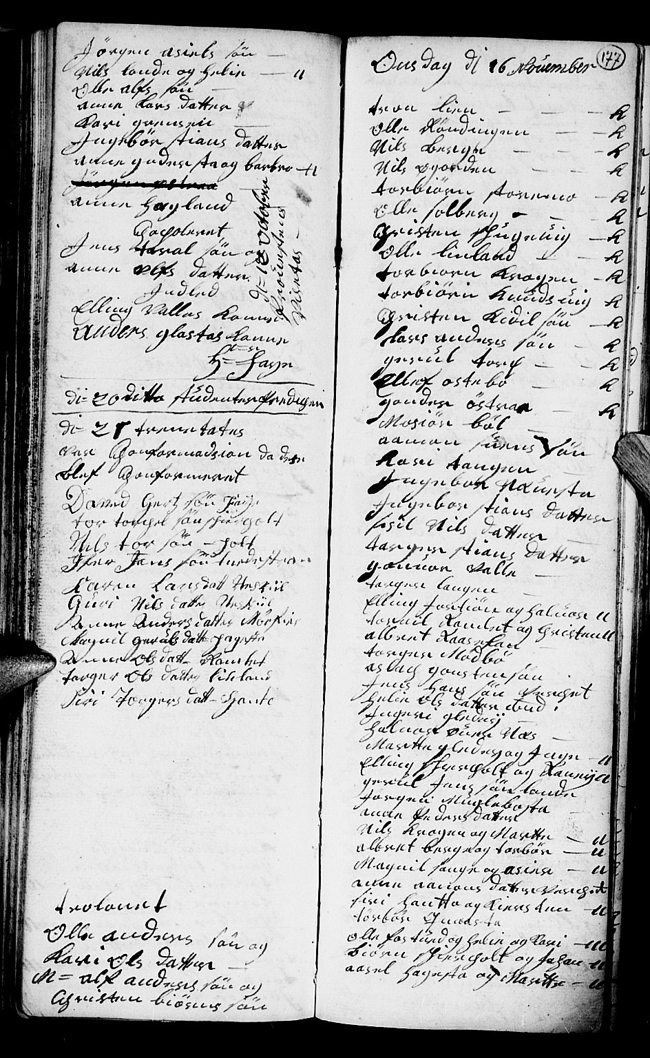 Holt sokneprestkontor, AV/SAK-1111-0021/F/Fb/L0004: Parish register (copy) no. B 4, 1730-1746, p. 177