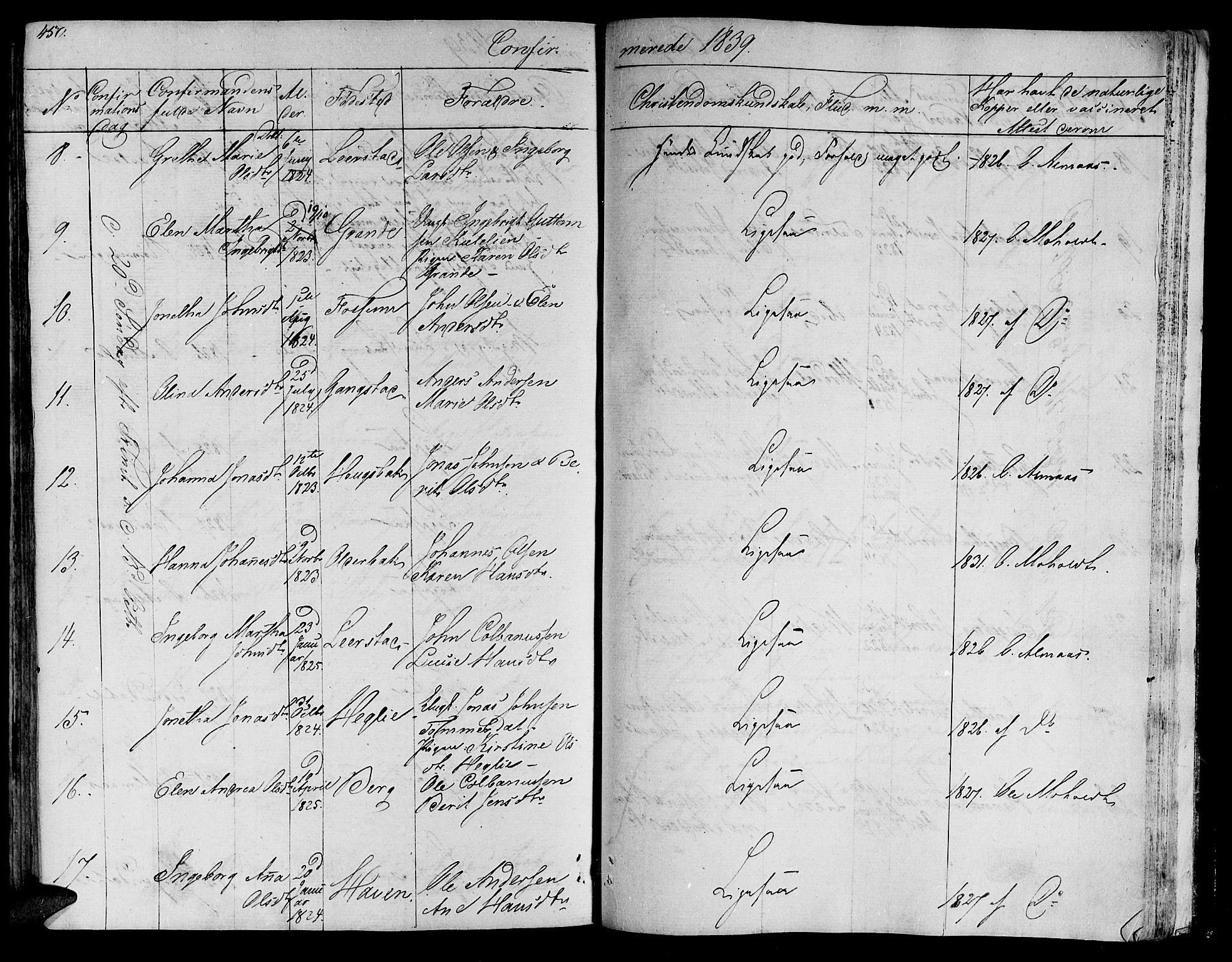 Ministerialprotokoller, klokkerbøker og fødselsregistre - Nord-Trøndelag, AV/SAT-A-1458/701/L0006: Parish register (official) no. 701A06, 1825-1841, p. 450