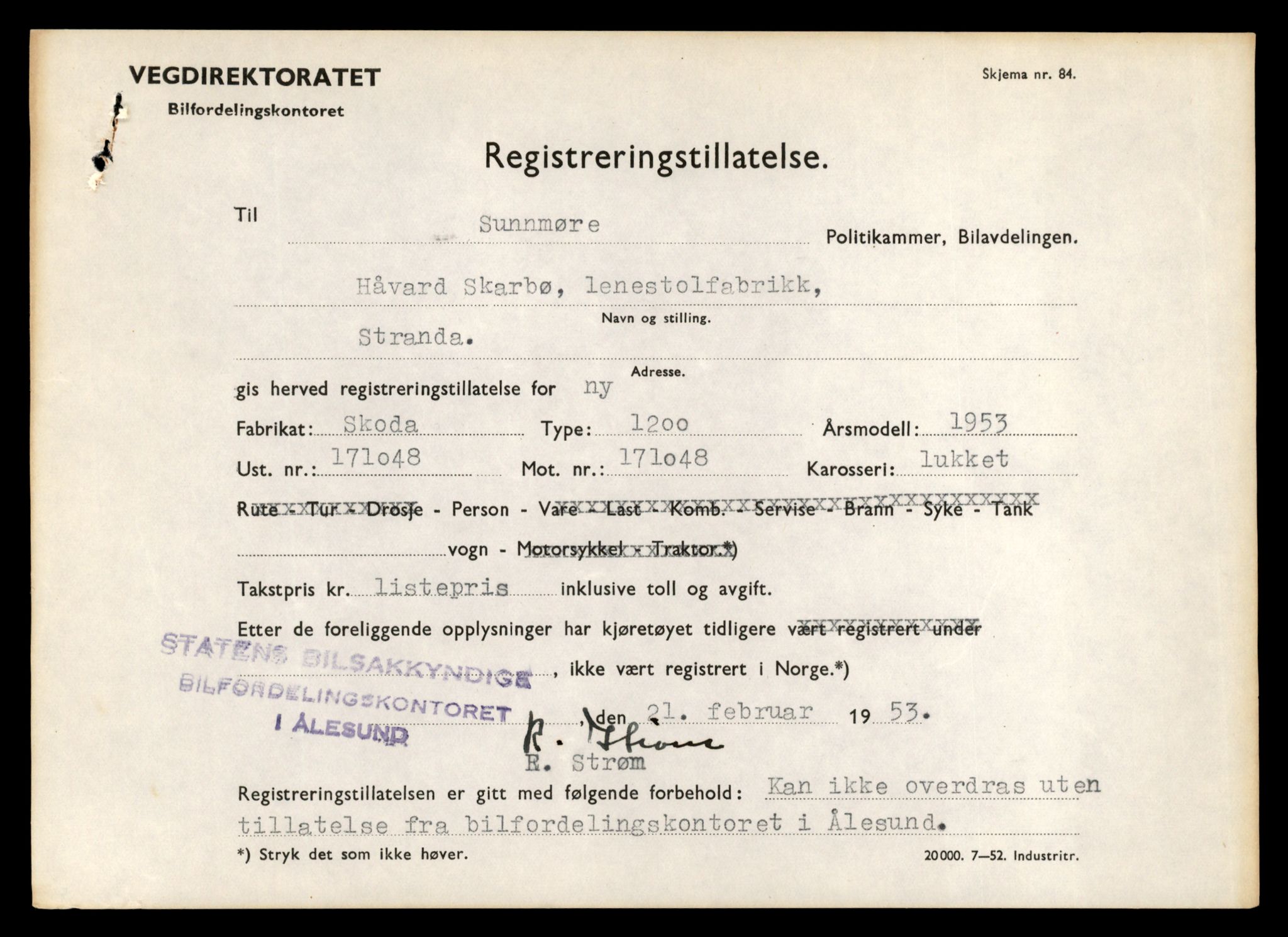 Møre og Romsdal vegkontor - Ålesund trafikkstasjon, AV/SAT-A-4099/F/Fe/L0042: Registreringskort for kjøretøy T 13906 - T 14079, 1927-1998, p. 3241