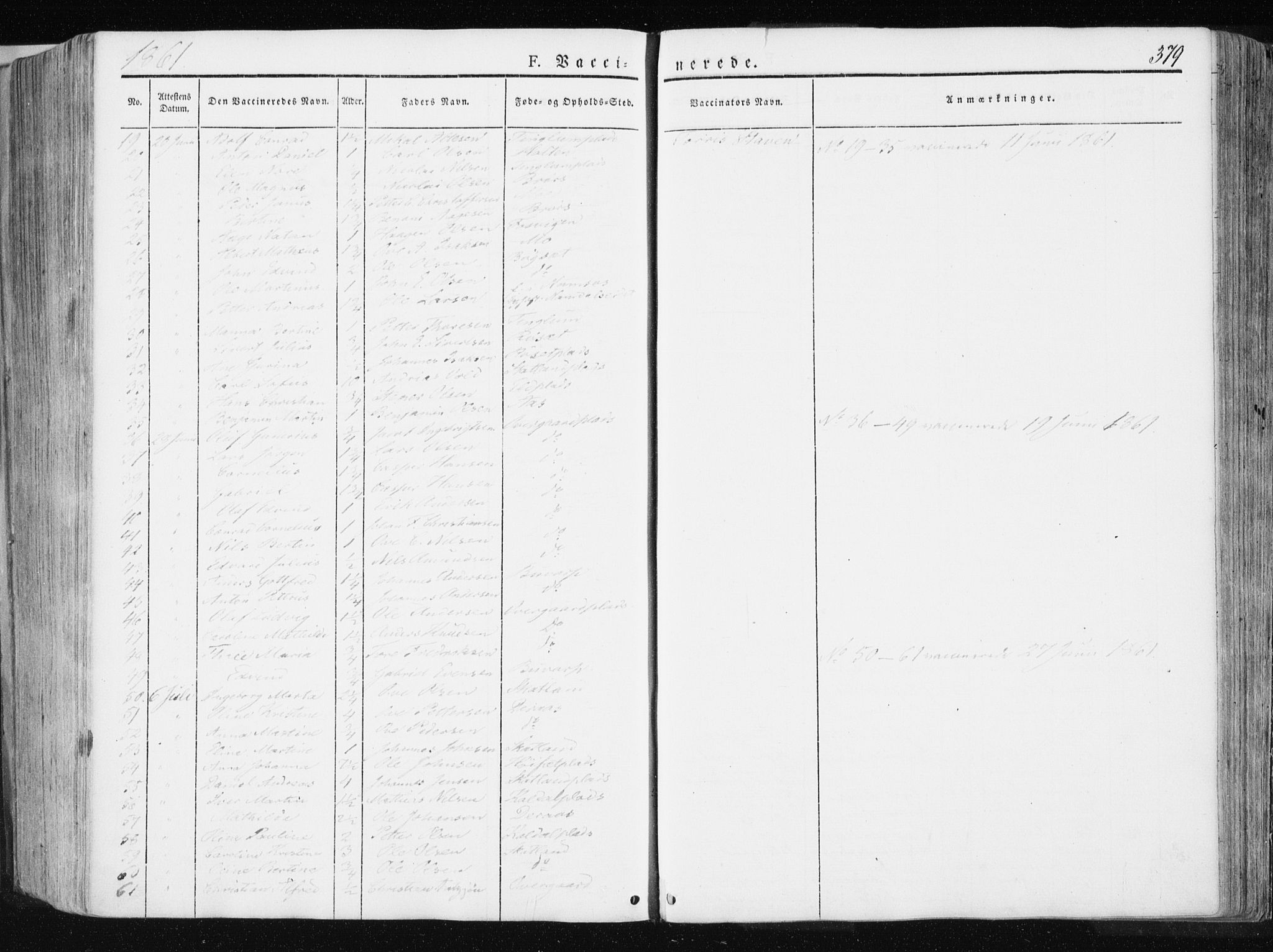 Ministerialprotokoller, klokkerbøker og fødselsregistre - Nord-Trøndelag, SAT/A-1458/741/L0393: Parish register (official) no. 741A07, 1849-1863, p. 379