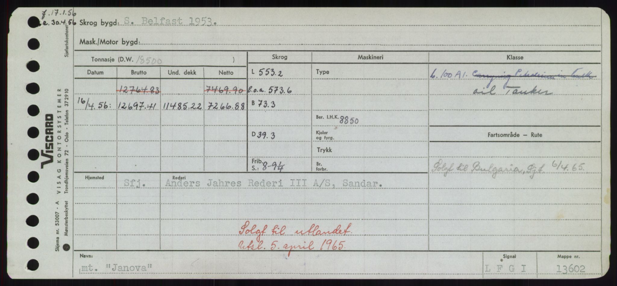 Sjøfartsdirektoratet med forløpere, Skipsmålingen, RA/S-1627/H/Hd/L0019: Fartøy, J, p. 173