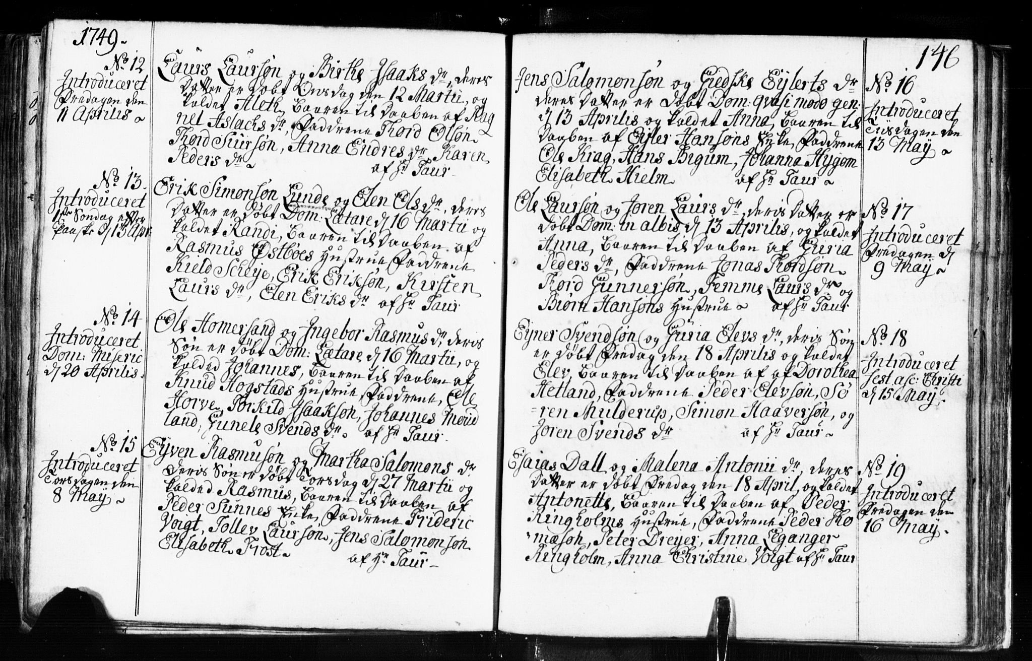 Domkirken sokneprestkontor, AV/SAST-A-101812/001/30/30BB/L0003: Parish register (copy) no. B 3, 1733-1751, p. 146