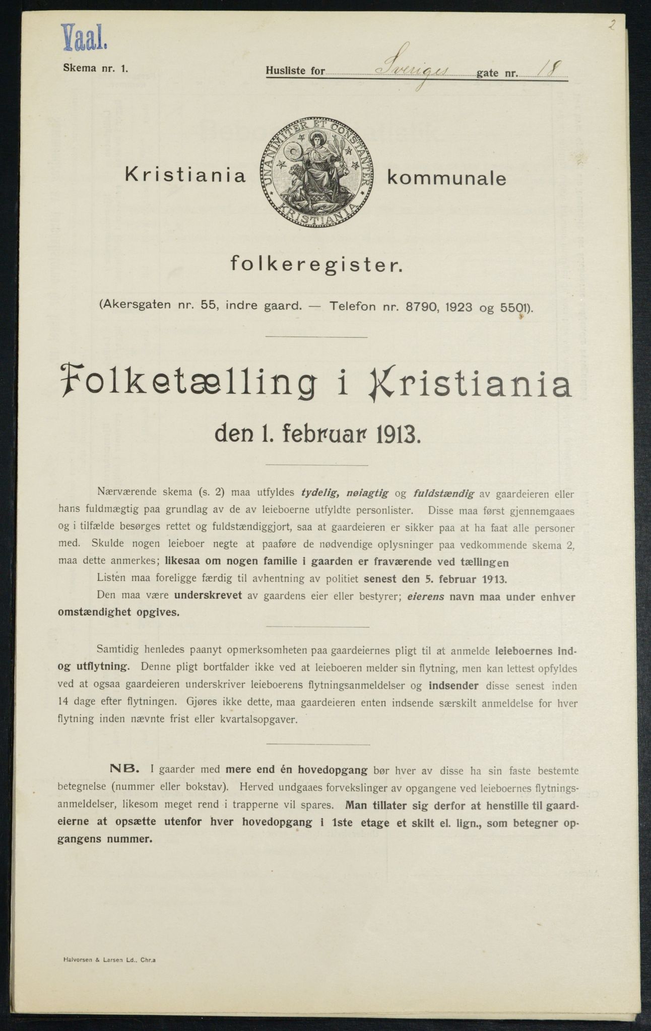 OBA, Municipal Census 1913 for Kristiania, 1913, p. 105989